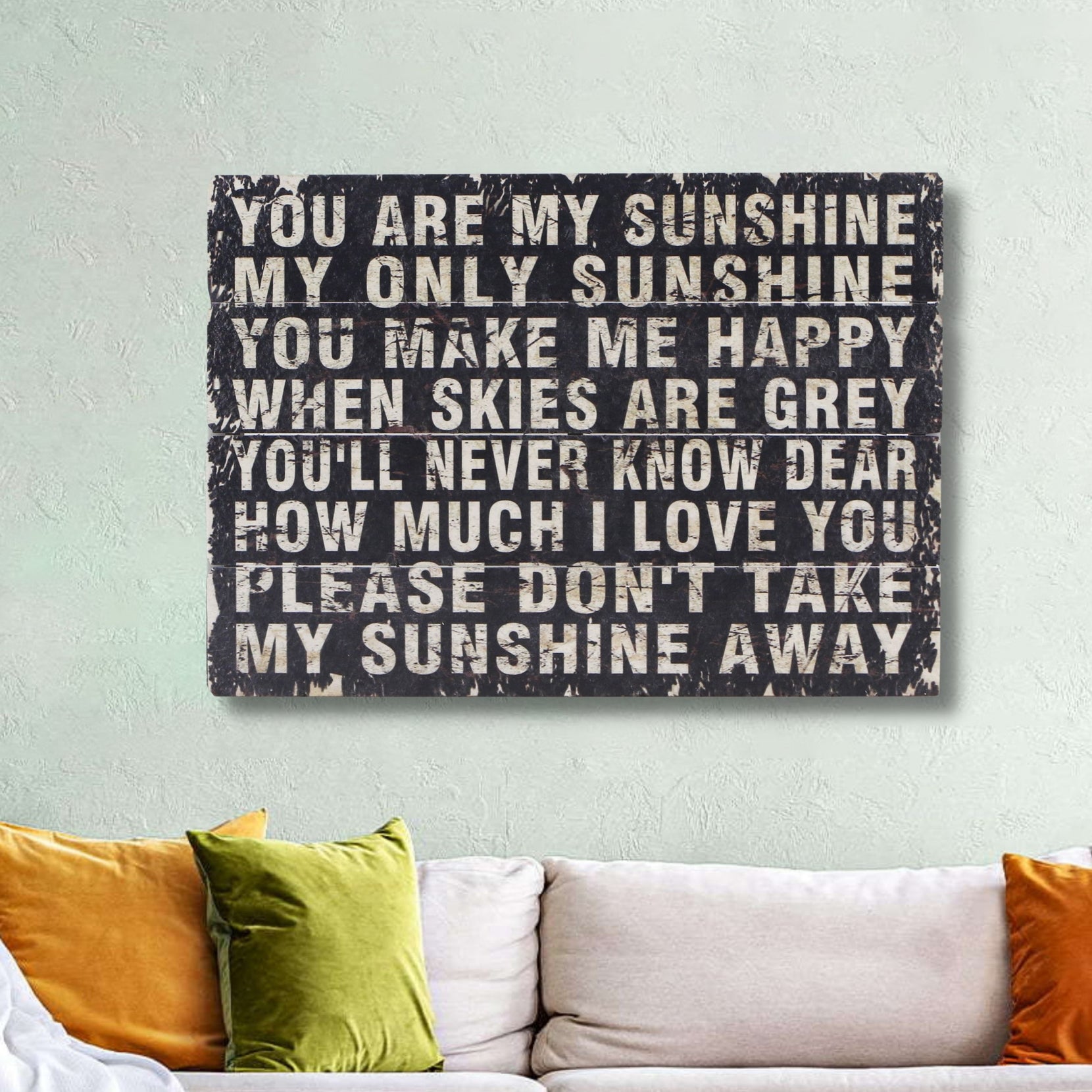 Black Wooden You Are My Sunshine Wall Plaque | 19.5