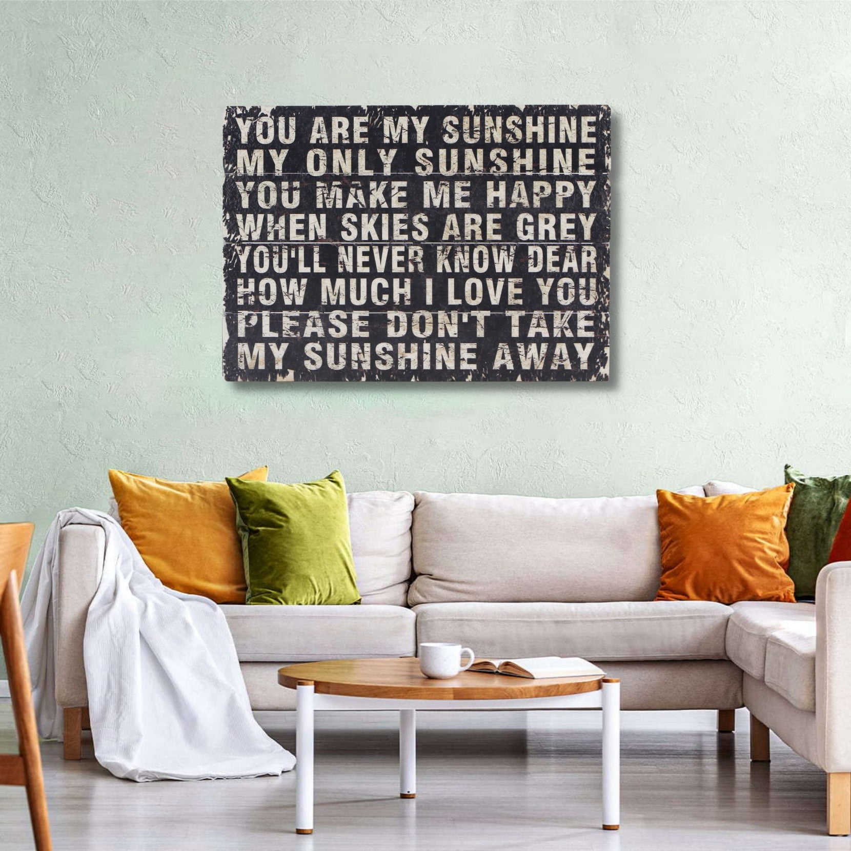 Black Wooden You Are My Sunshine Wall Plaque | 19.5