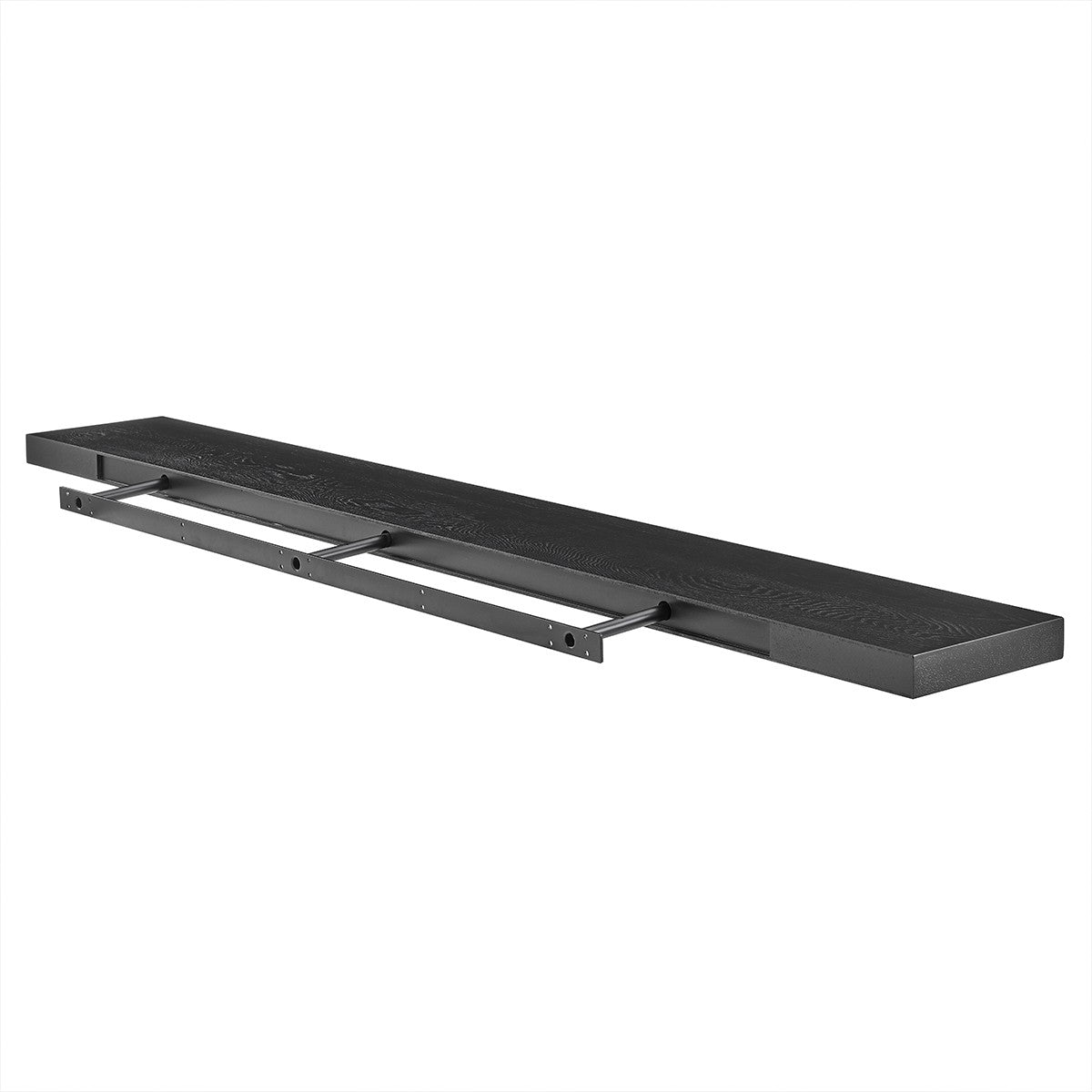 Black Wooden Wall Mounted Floating Shelf | 10