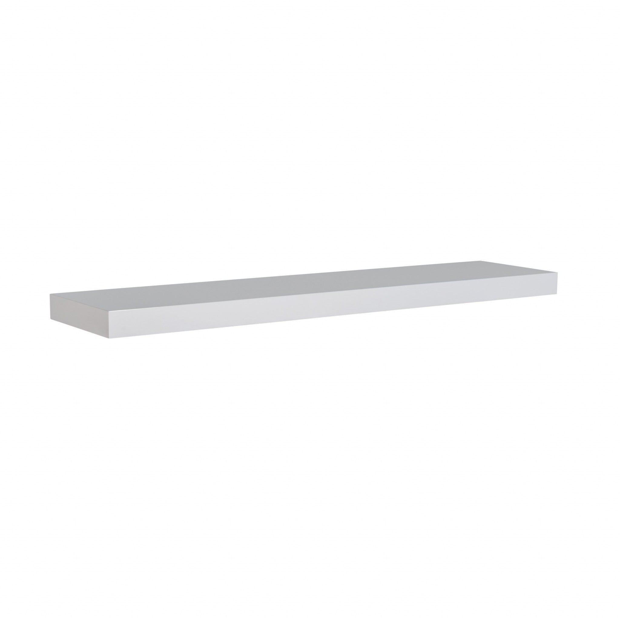 White Wooden Wall Mounted Floating Shelf | 10