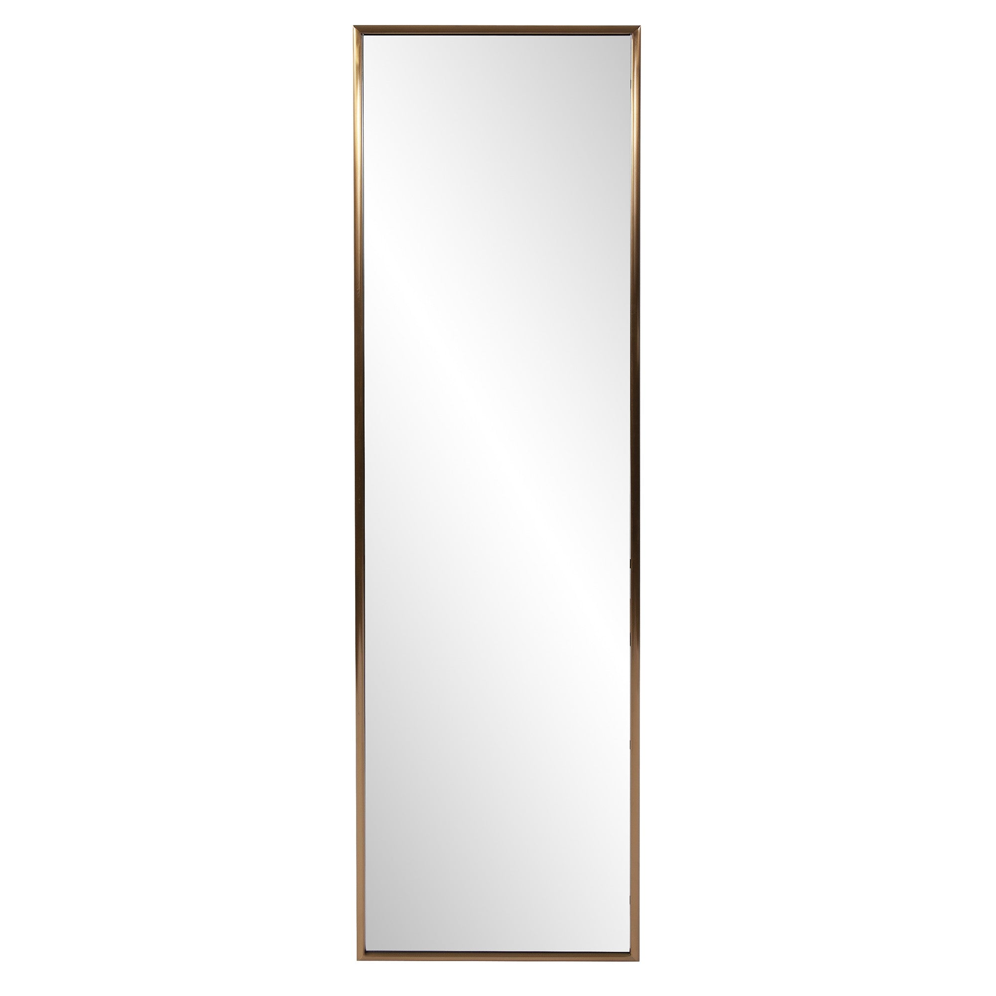 Antique Brushed Brass Rectangular Full Length Wall Mirror | 18