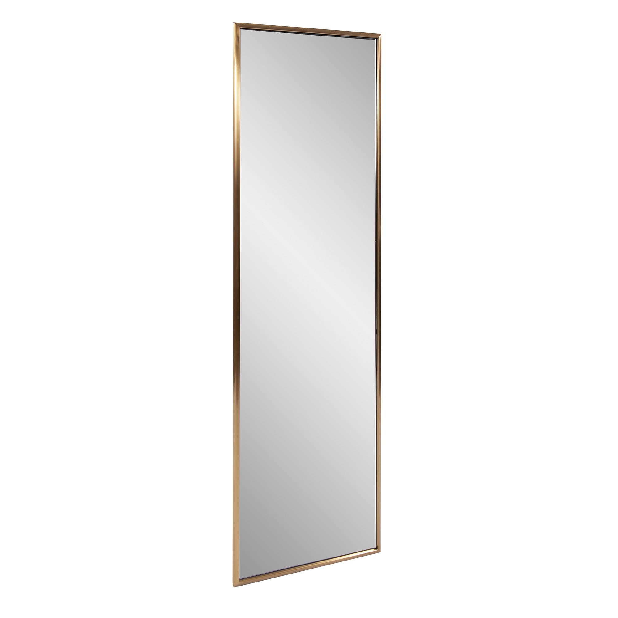 Antique Brushed Brass Rectangular Full Length Wall Mirror | 18