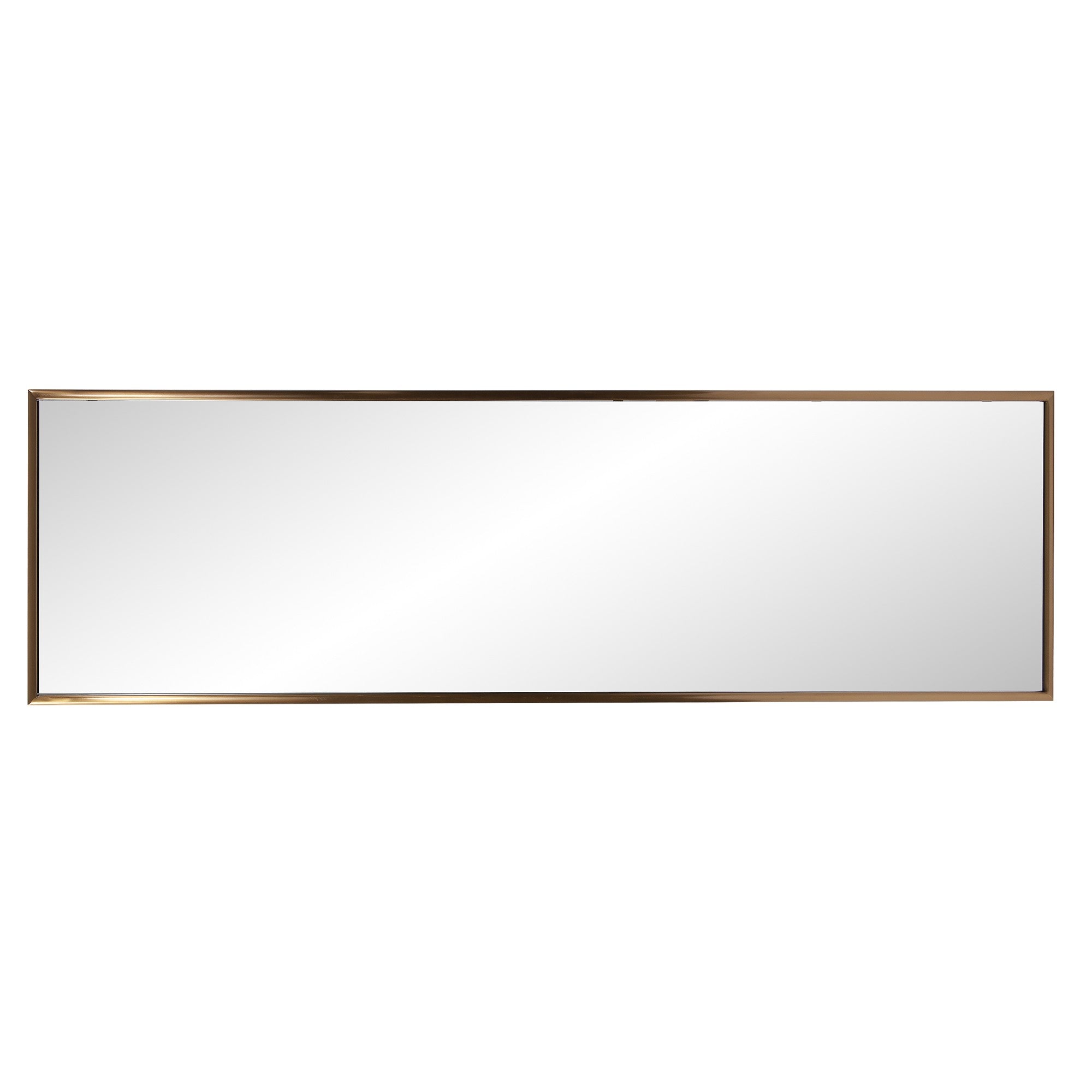 Antique Brushed Brass Rectangular Full Length Wall Mirror | 18