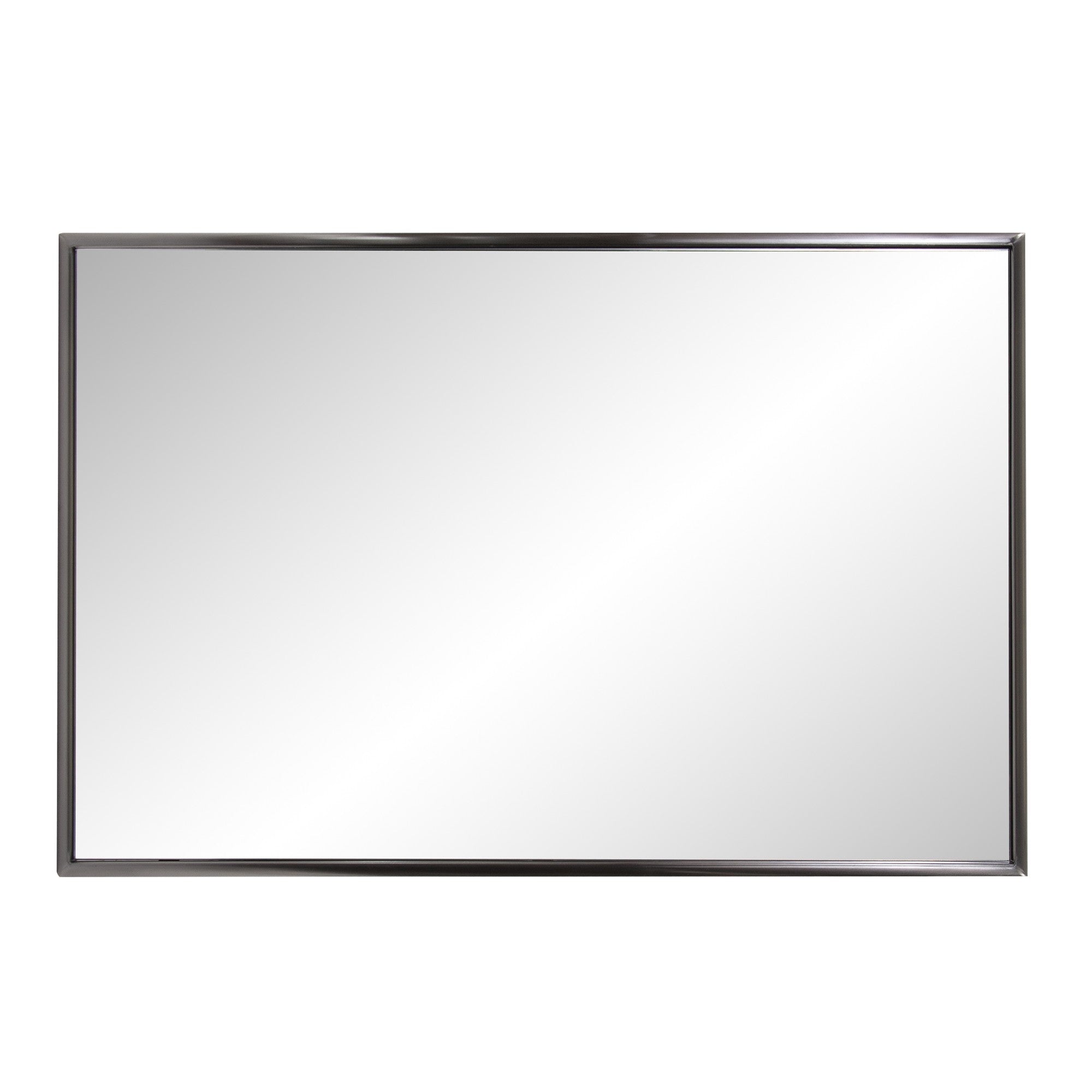 Brushed Titanium Rectangular Wall Mirror | 24