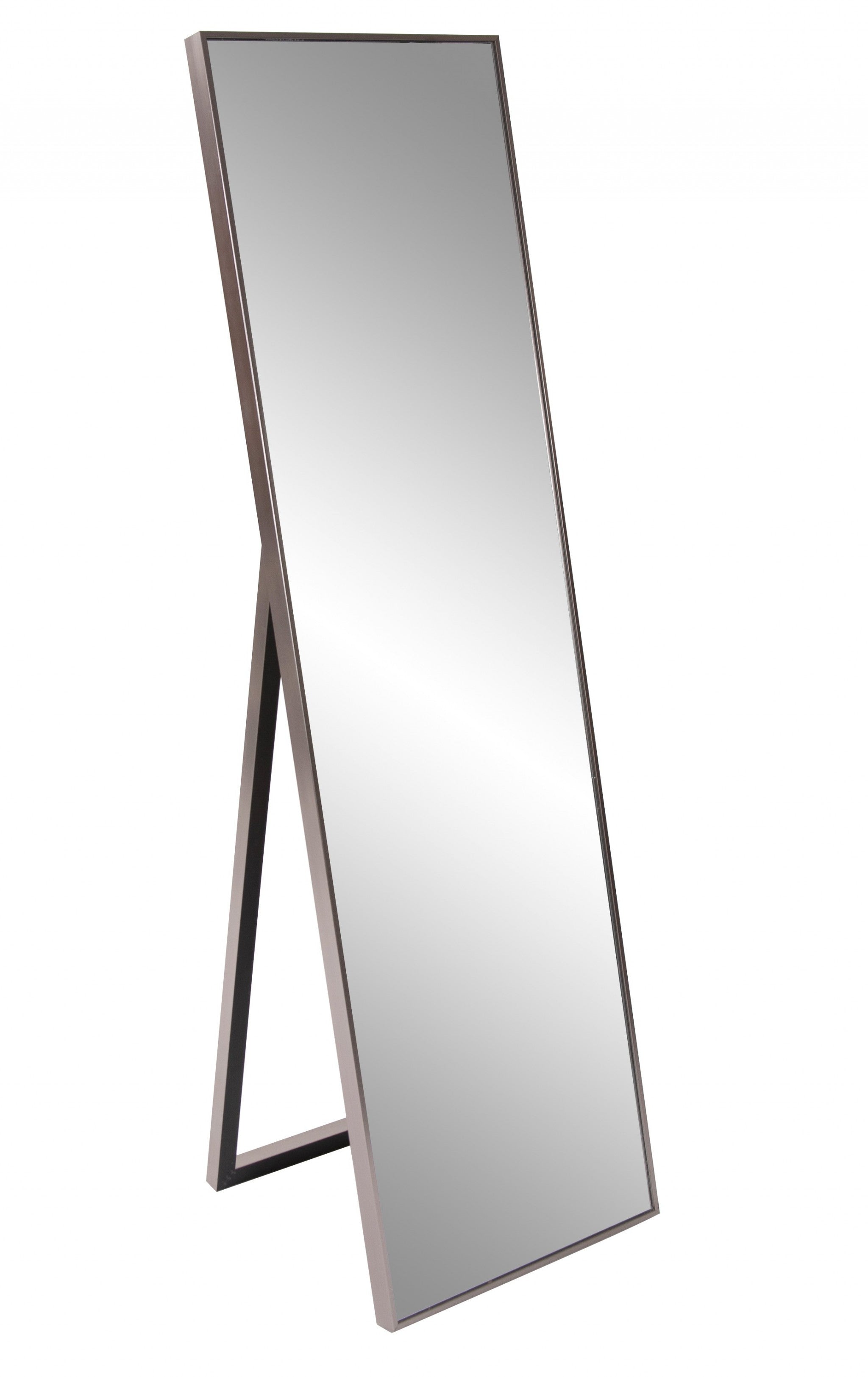 Sleek Brushed Brass Rectangular Full Length Standing Mirror | 19