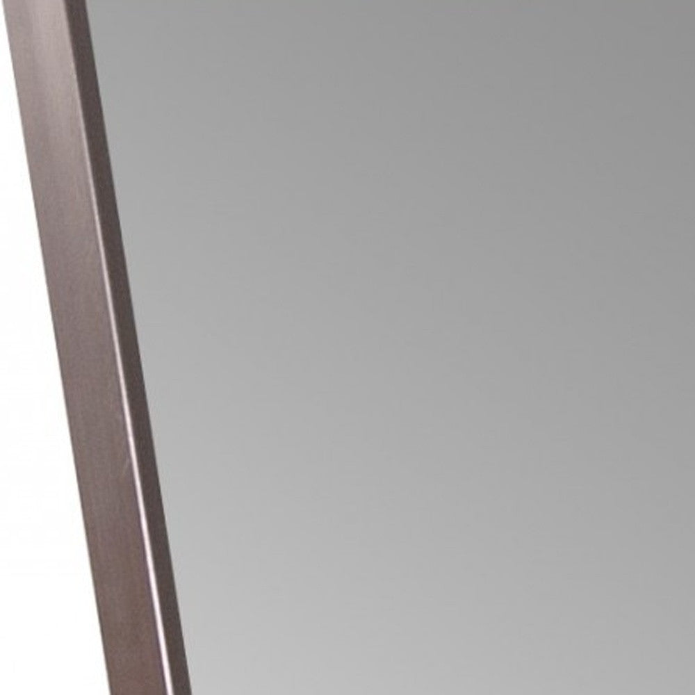 Sleek Brushed Brass Rectangular Full Length Standing Mirror | 19