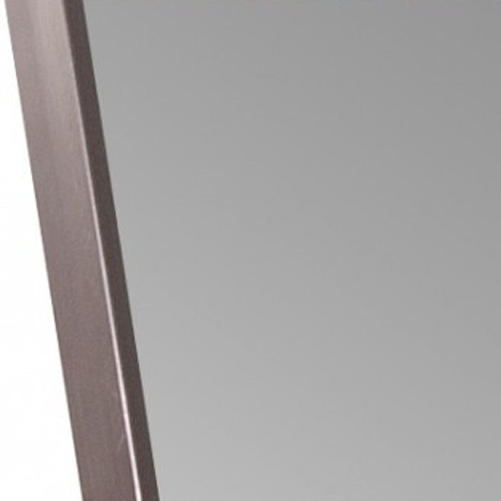 Sleek Brushed Brass Rectangular Full Length Standing Mirror | 19