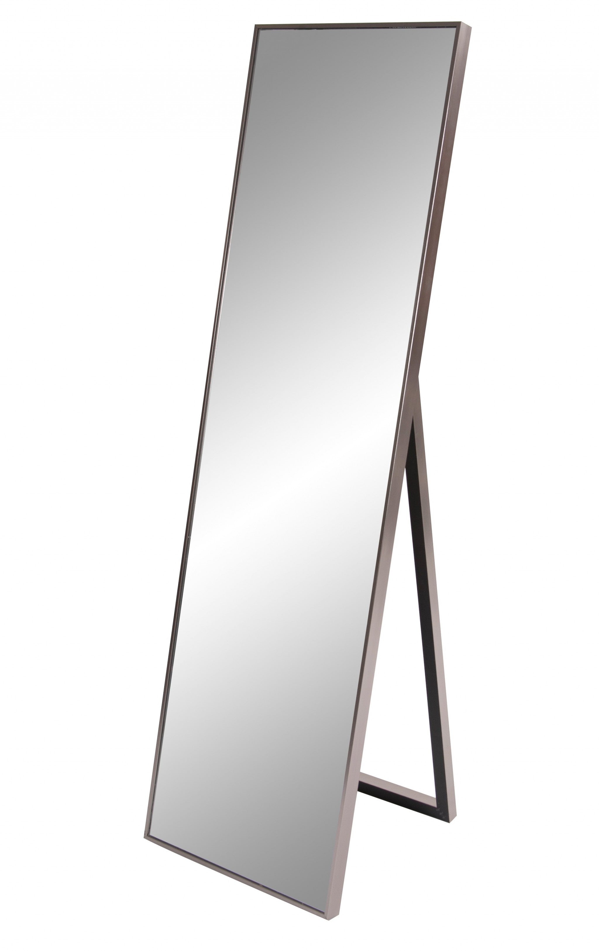 Sleek Brushed Brass Rectangular Full Length Standing Mirror | 19