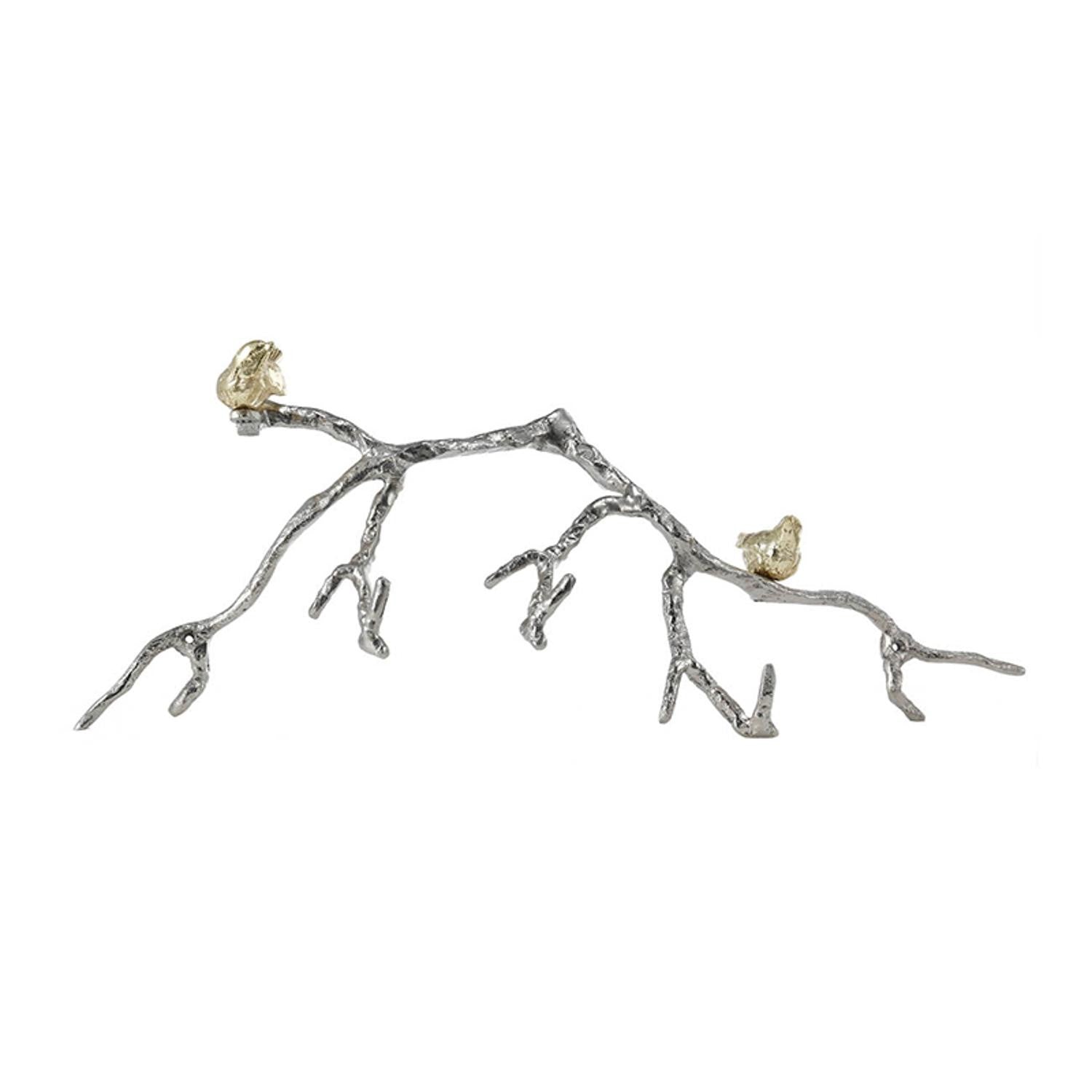 Silver and Gold Bird and Branch 3D Wall Decor | 7