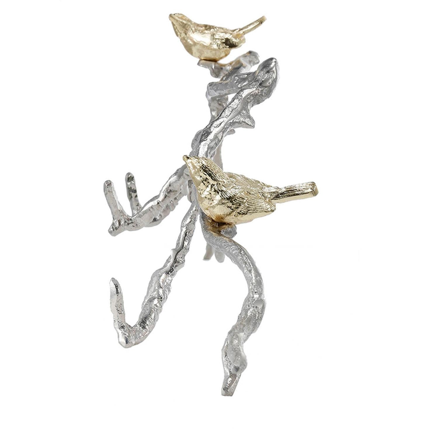 Silver and Gold Bird and Branch 3D Wall Decor | 7