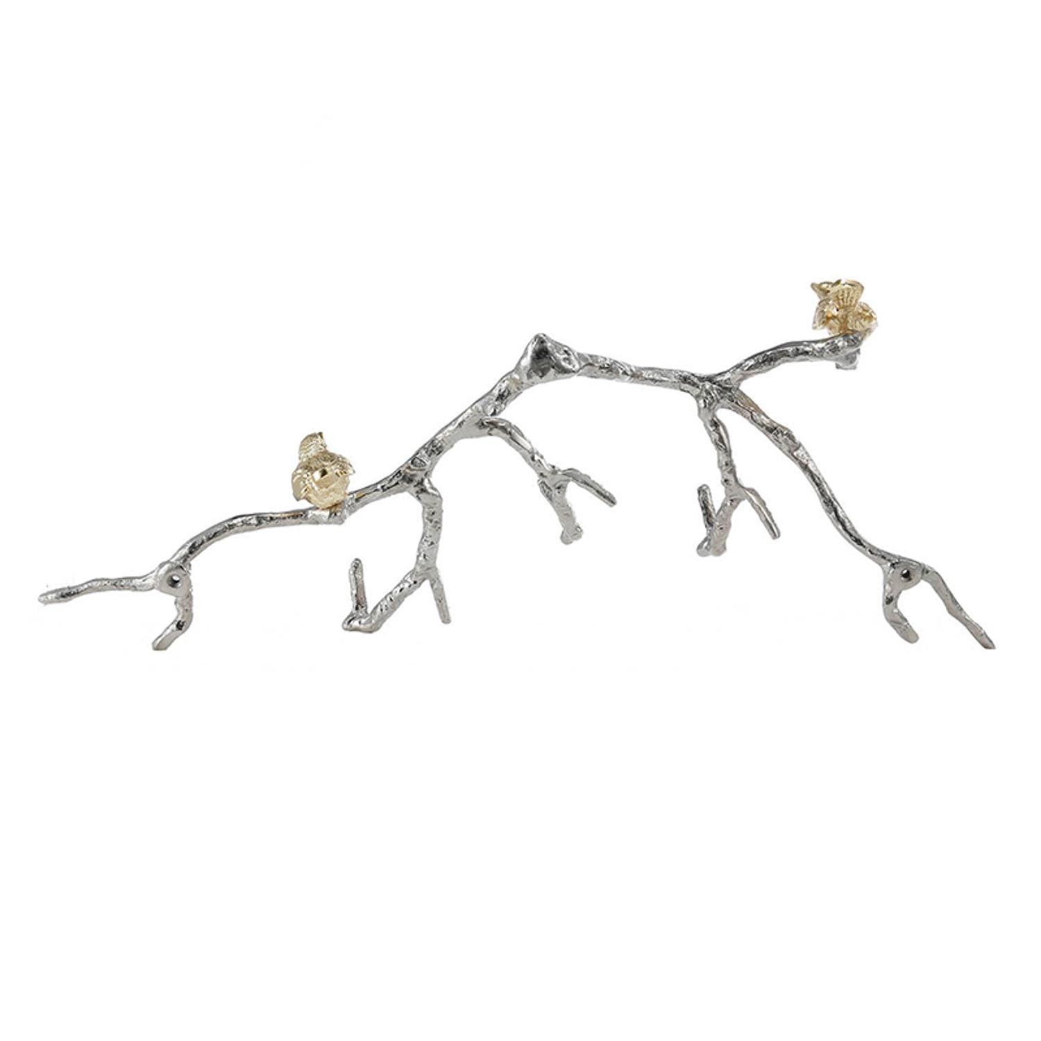 Silver and Gold Bird and Branch 3D Wall Decor | 7