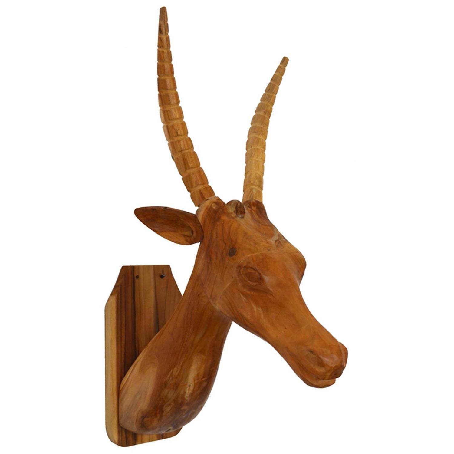 Brown Solid Wood Elk Wall Decor | 13