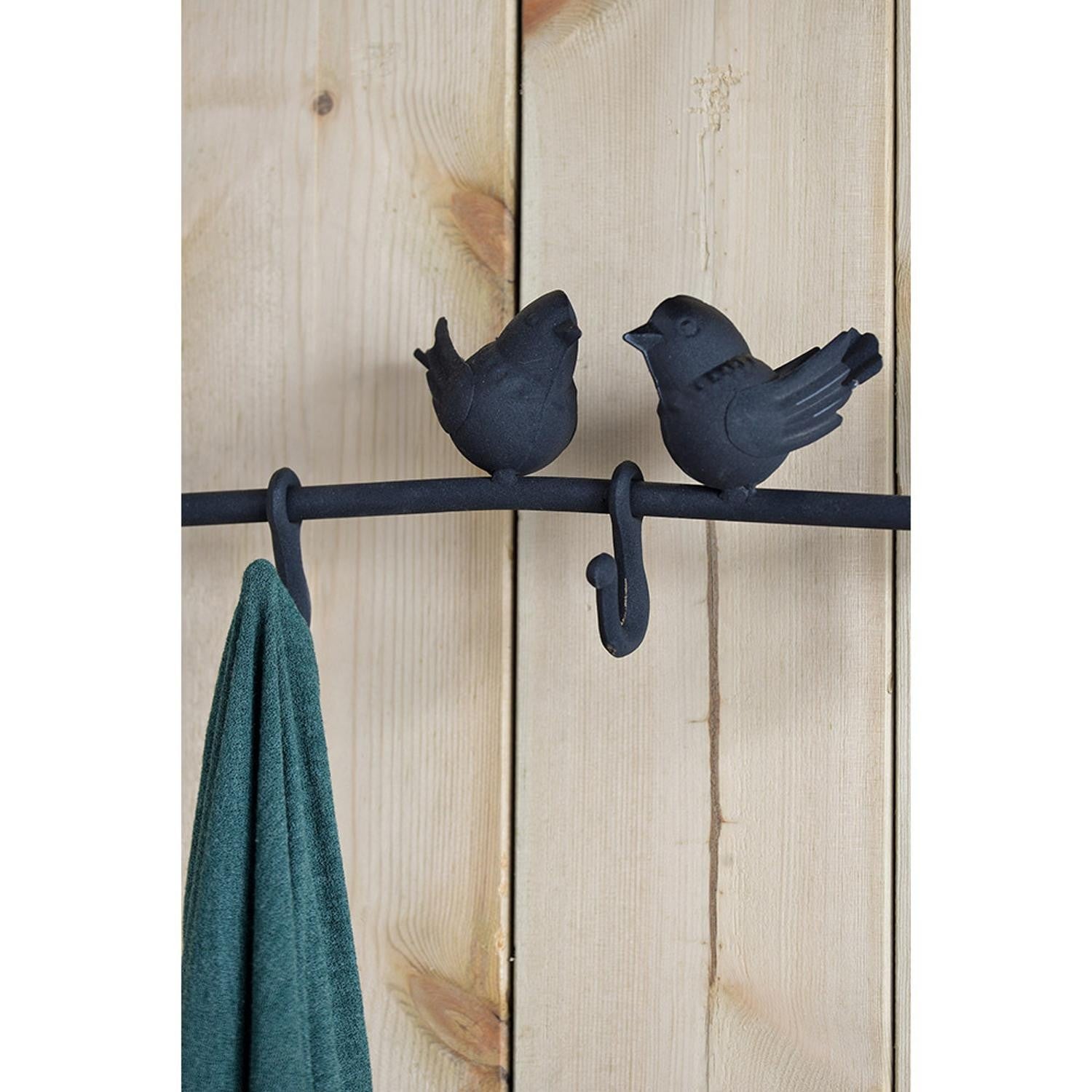 Modern Black Birds Eight Hook Wall Coat Hanger | 5