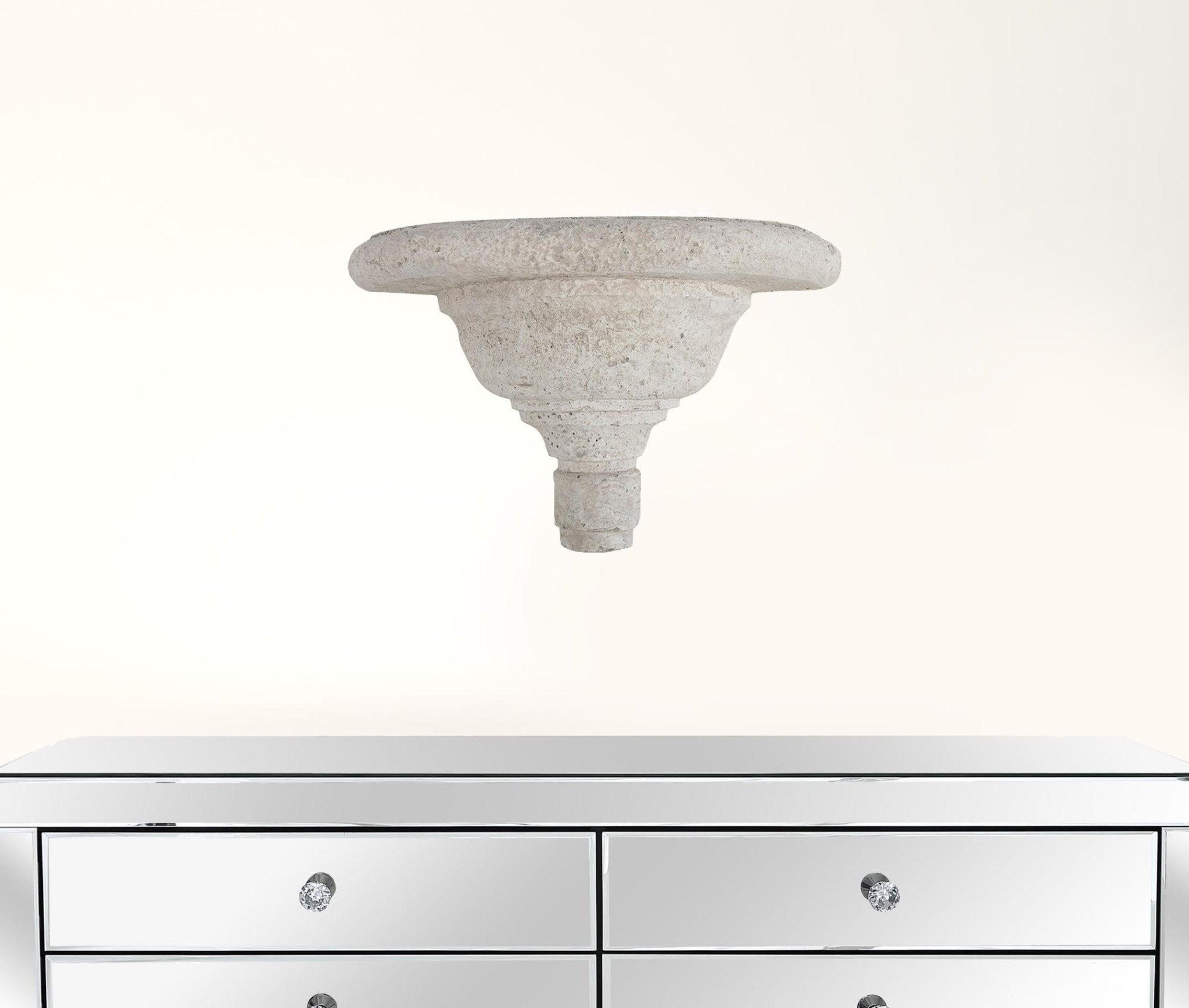 Torch Shaped Cement Wall Shelf | 6.5