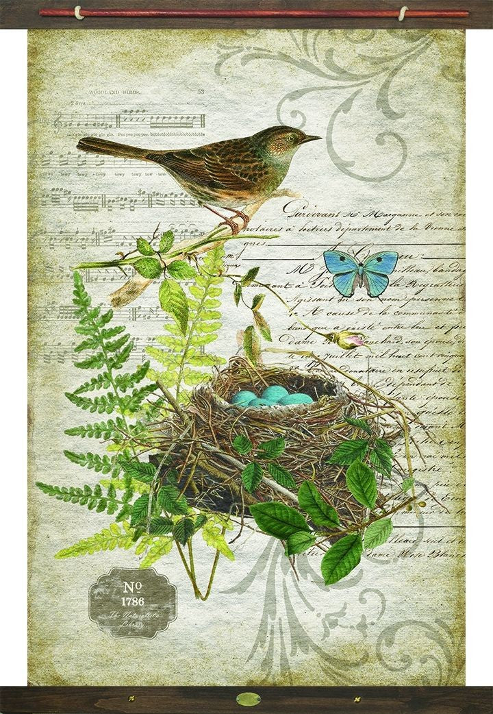 Vintage Song Bird Tapestry Wall Art | 26