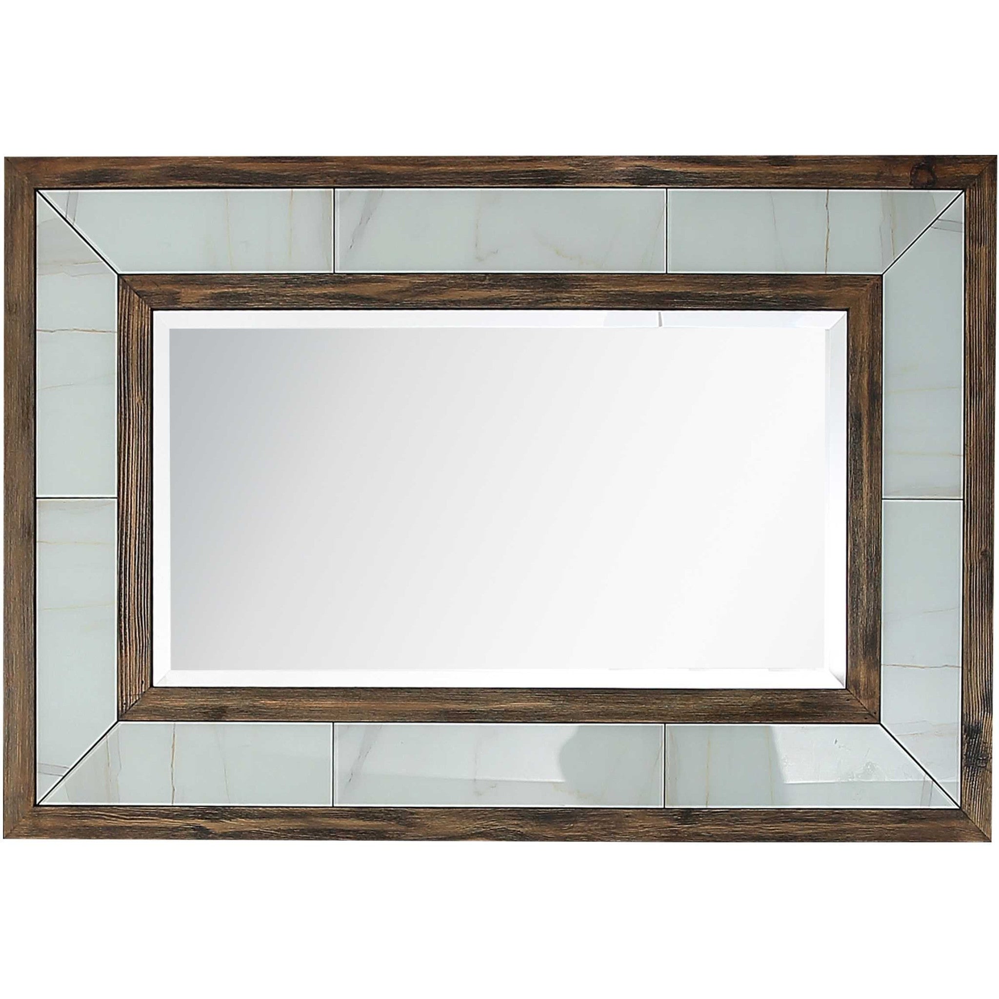 Brown Accent Wood Wall Mirror | 31.5