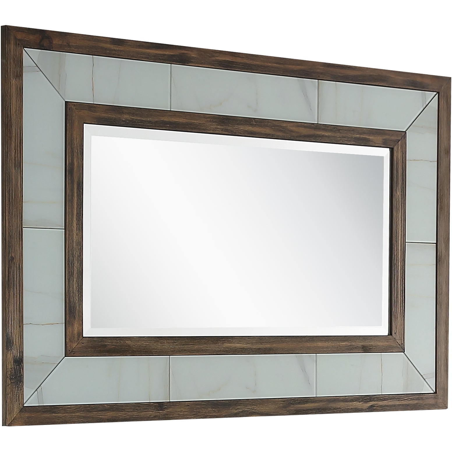 Brown Accent Wood Wall Mirror | 31.5