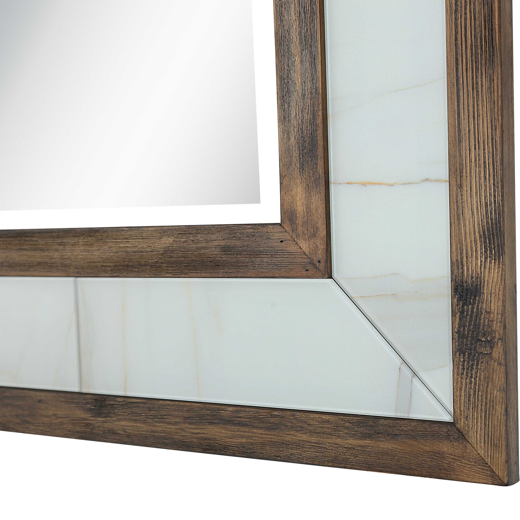 Brown Accent Wood Wall Mirror | 31.5