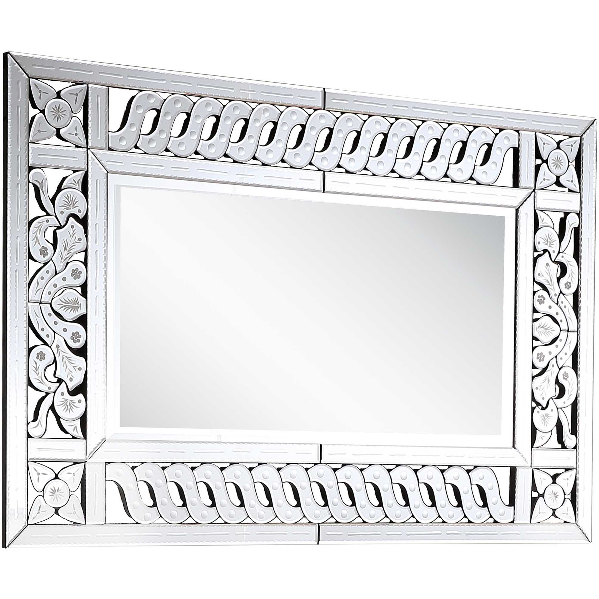 Ornate Accent Wood Wall Mirror | 31.5