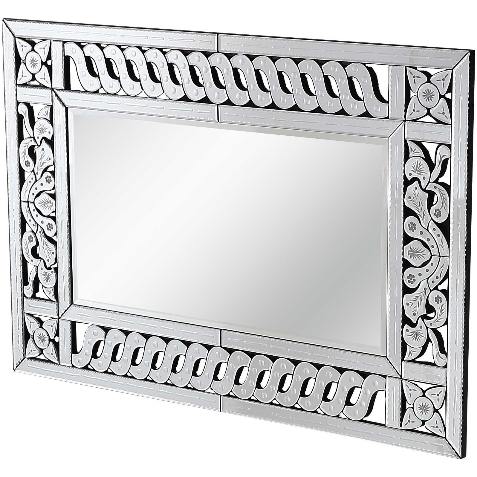 Ornate Accent Wood Wall Mirror | 31.5