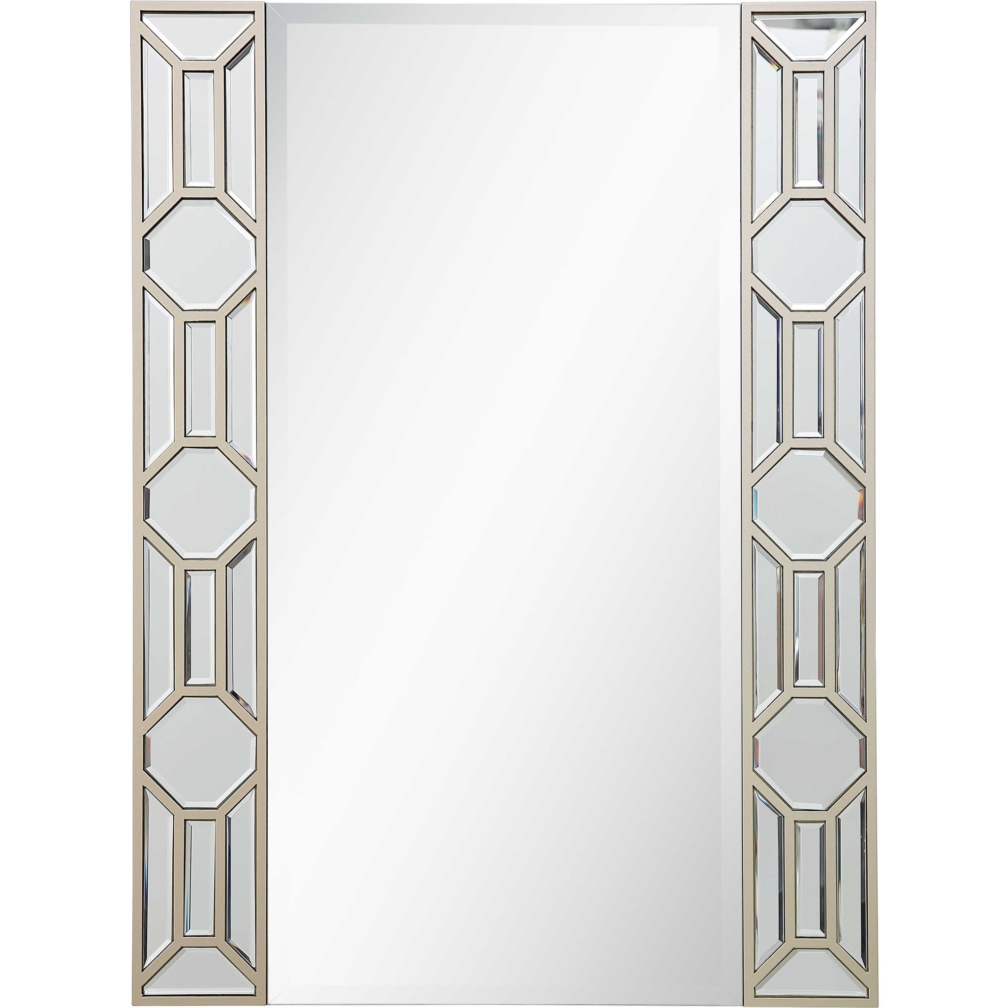 Champagne Accent Wood Framed Wall Mirror | 26