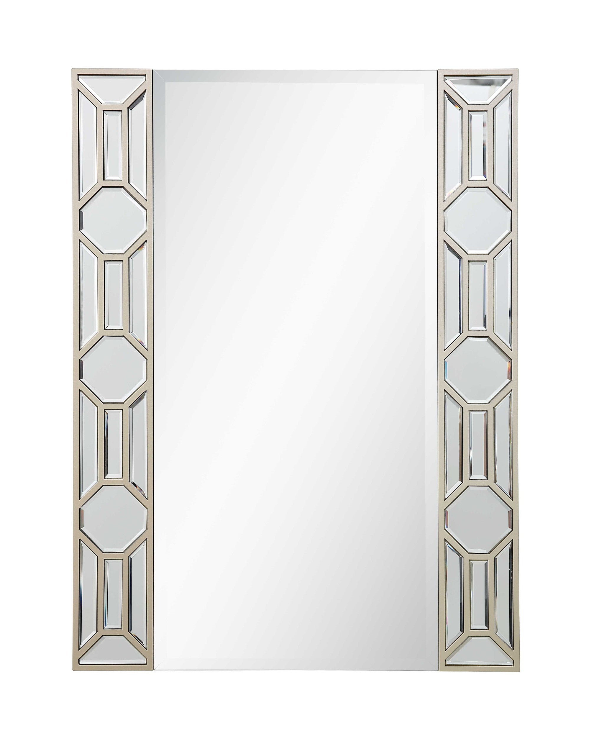 Champagne Accent Wood Framed Wall Mirror | 26