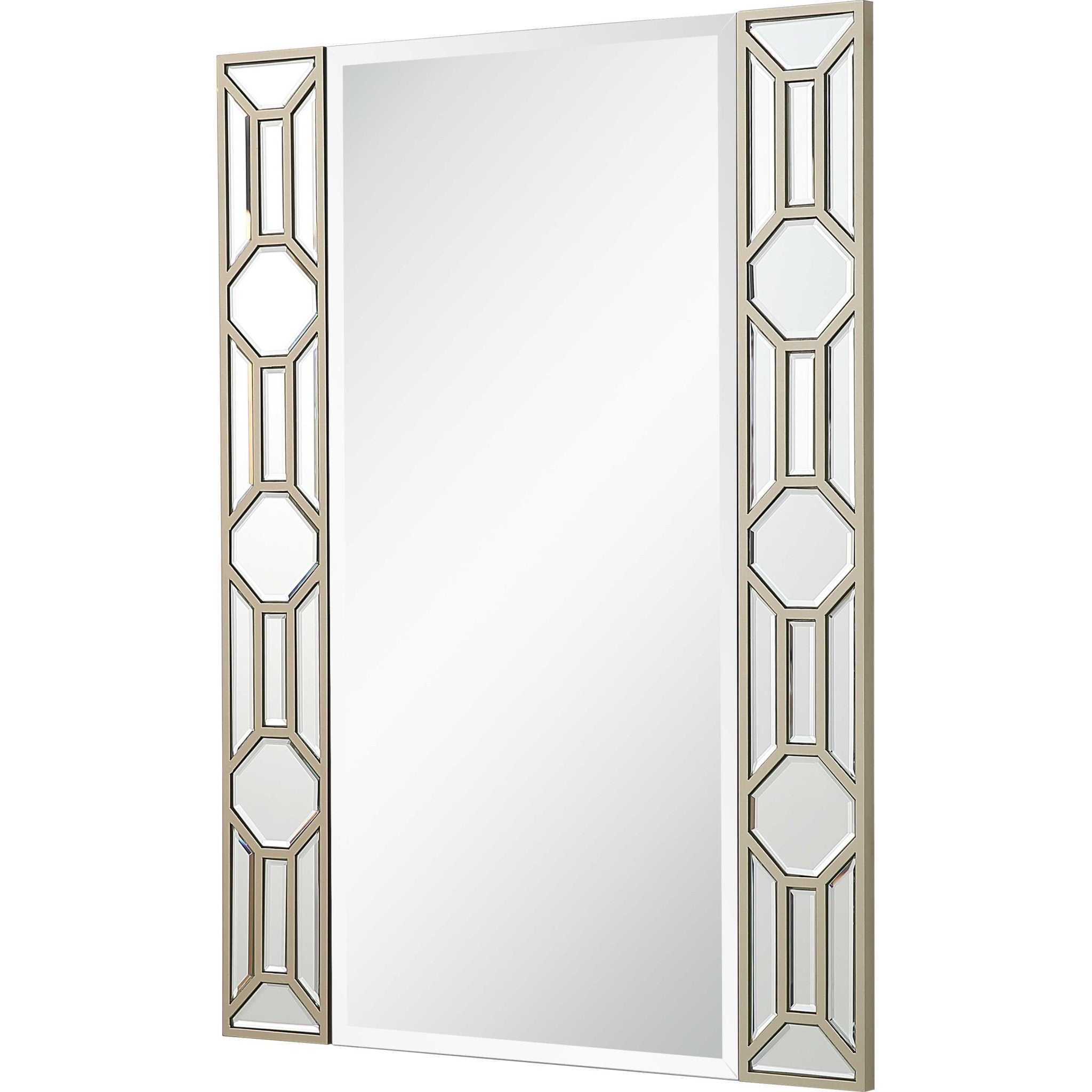 Champagne Accent Wood Framed Wall Mirror | 26