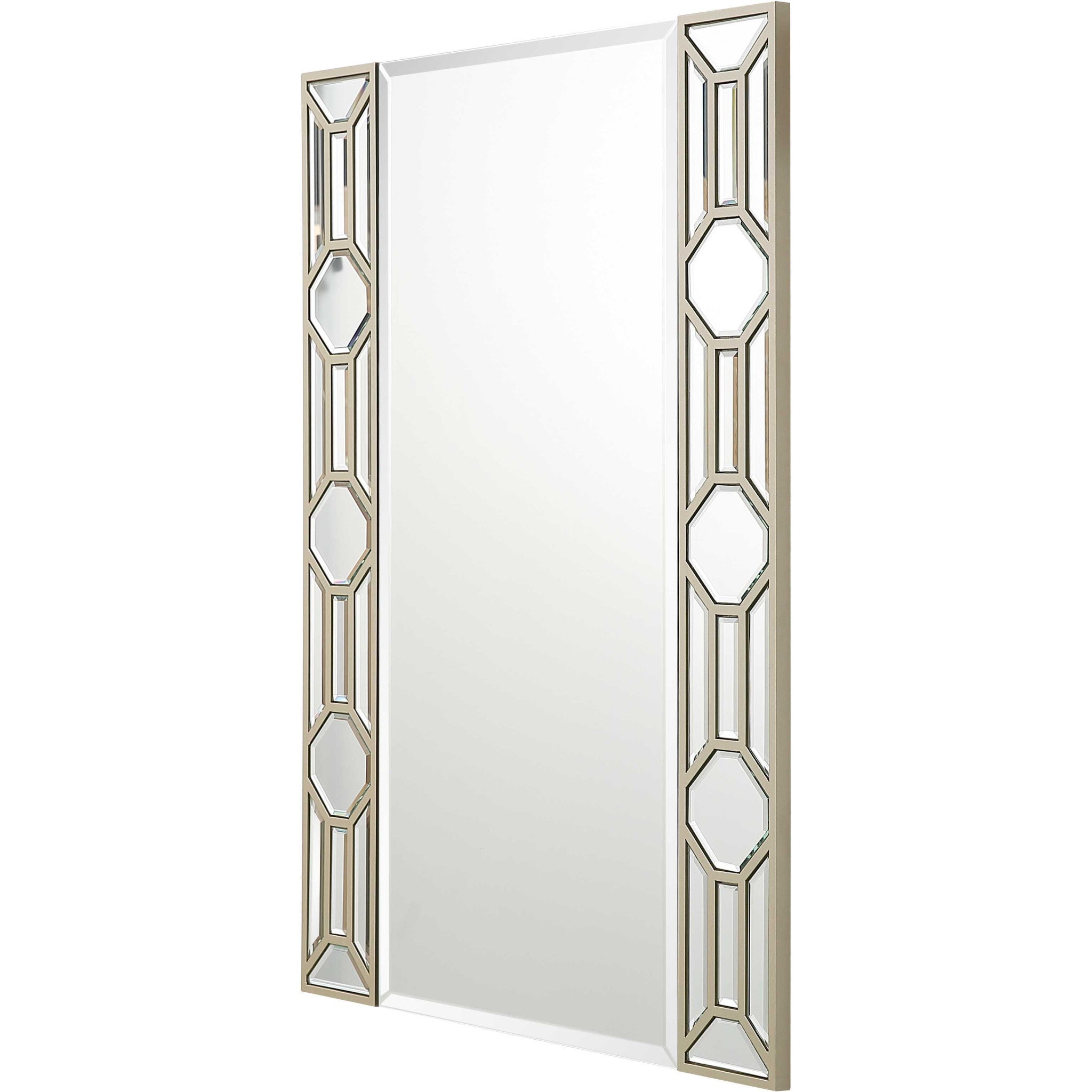 Champagne Accent Wood Framed Wall Mirror | 26