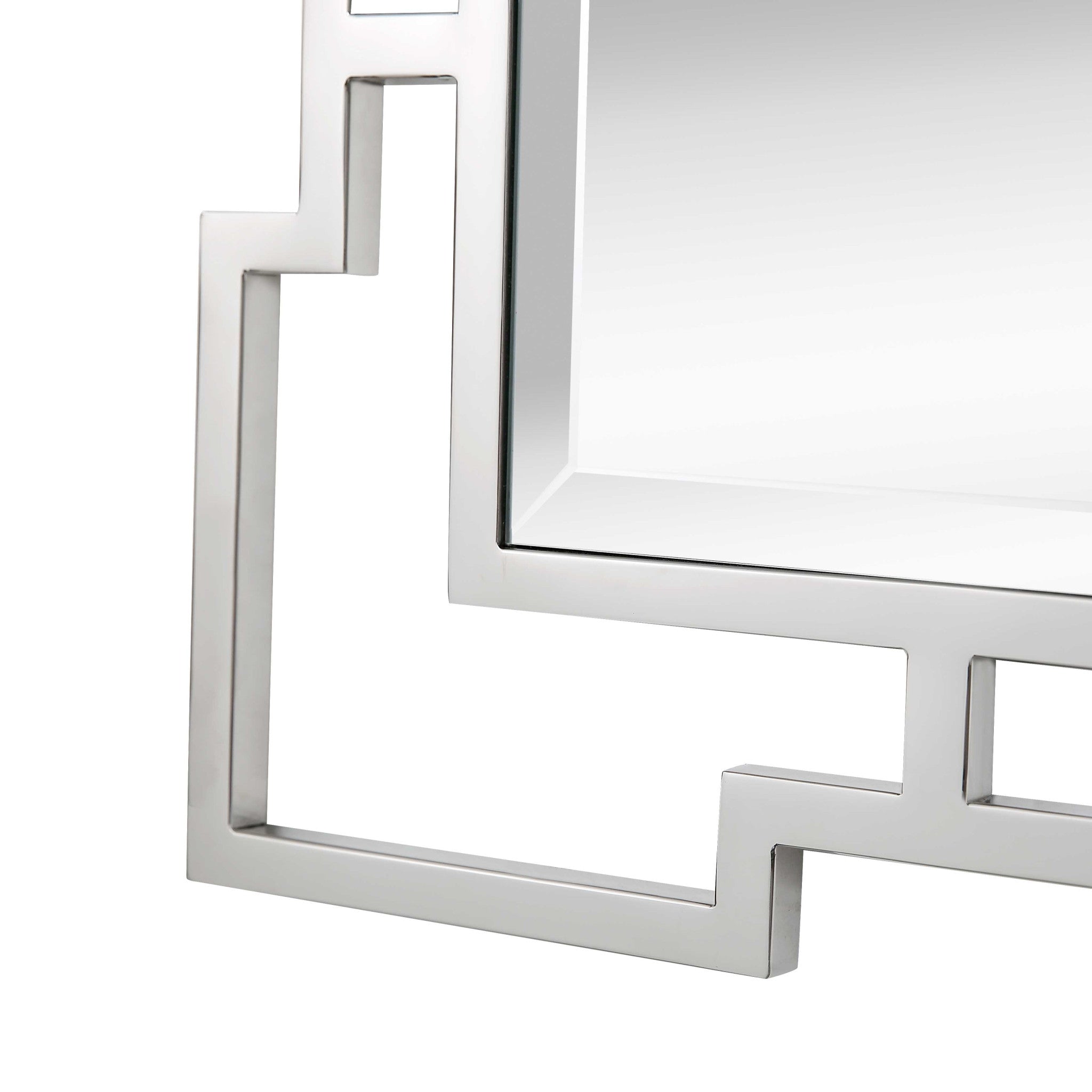 Silver Accent Wood Wall Mirror | 28