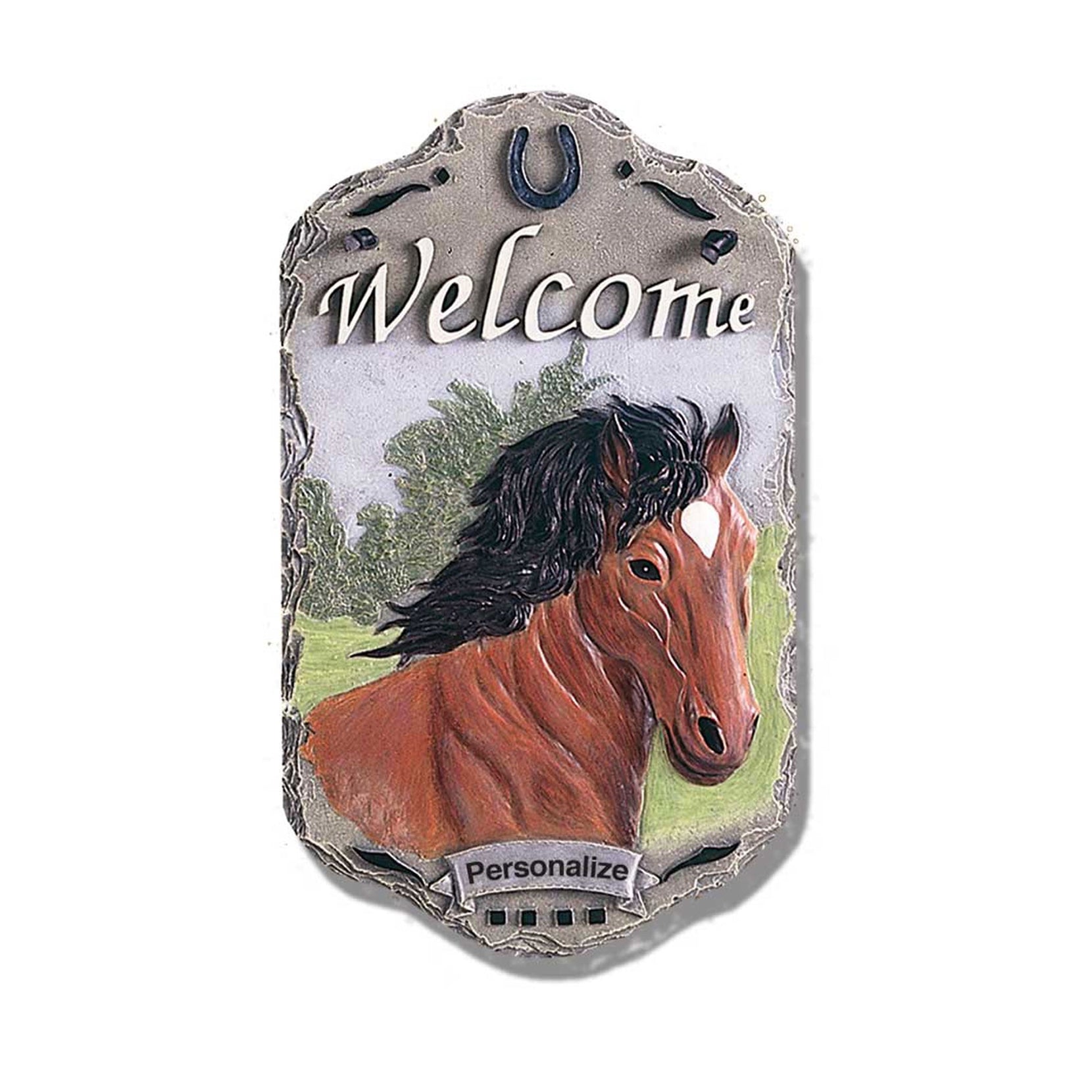 Horse Indoor/Outdoor Resin Welcome Wall Decor | 8