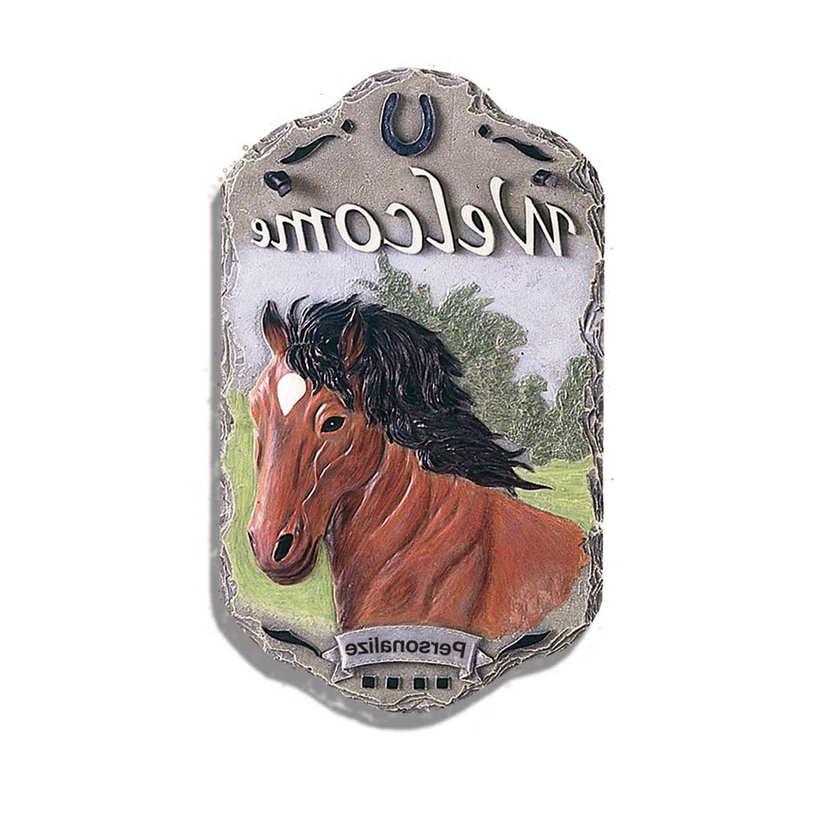 Horse Indoor/Outdoor Resin Welcome Wall Decor | 8