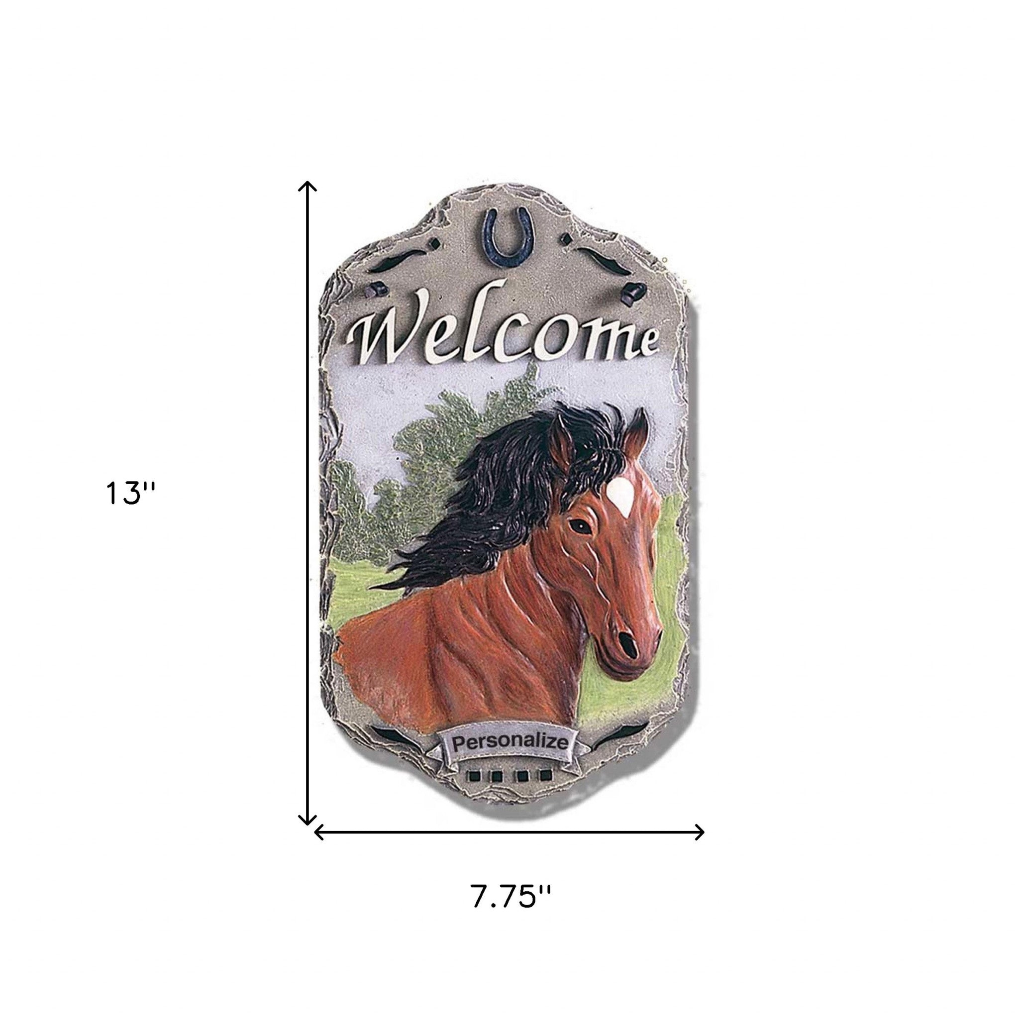 Horse Indoor/Outdoor Resin Welcome Wall Decor | 8