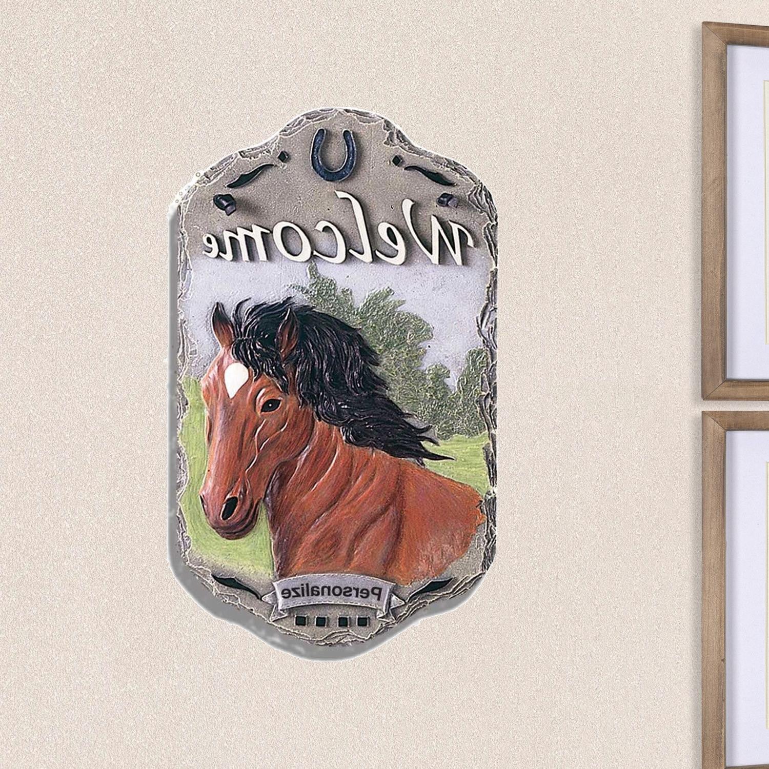 Horse Indoor/Outdoor Resin Welcome Wall Decor | 8