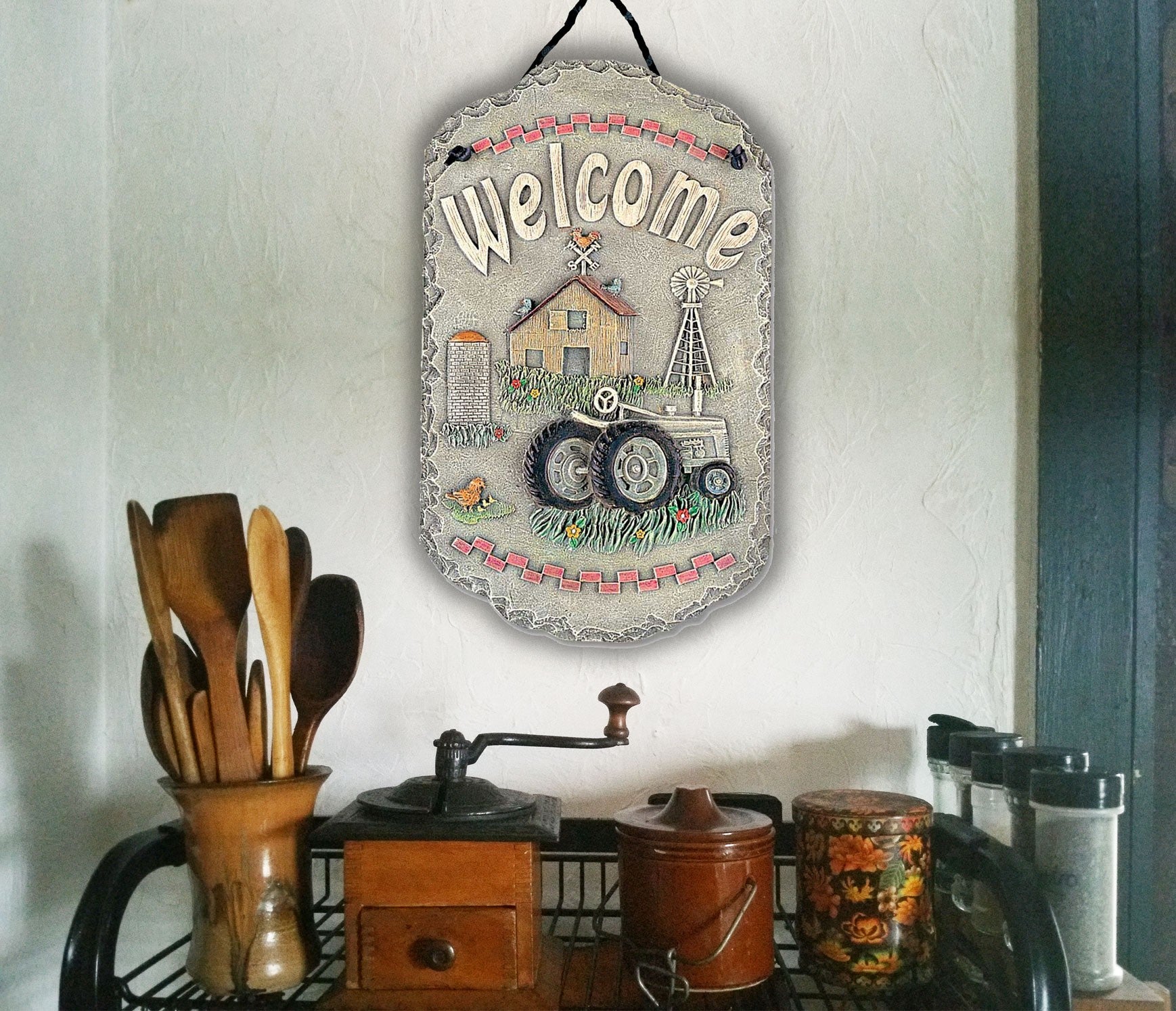 Tractor and Farm Welcome Wall Plaque | 8