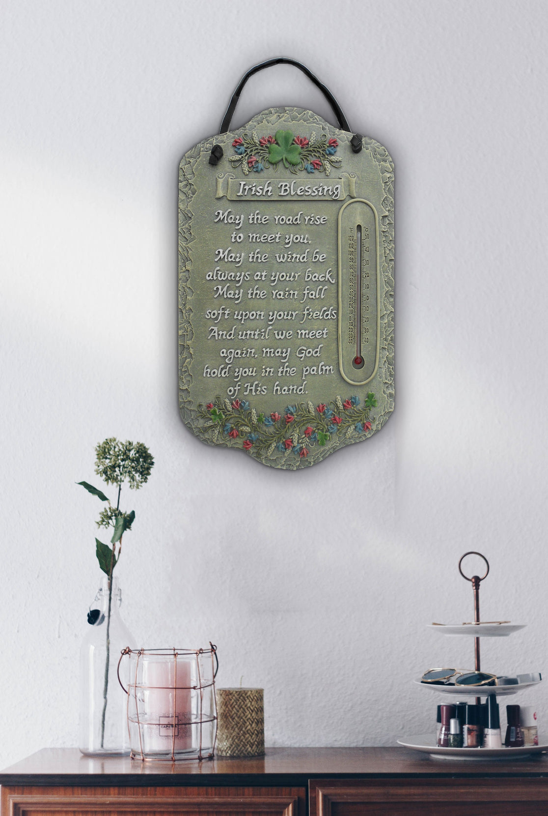 Irish Blessing Wall Decor w/Thermometer | 13