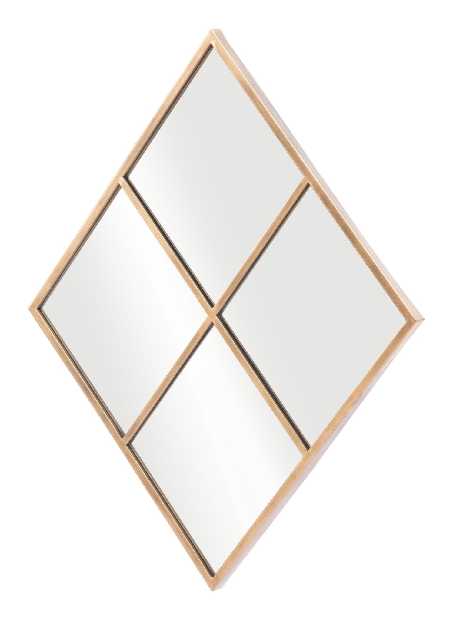 41 inch Gold Diamond Accent Steel Wall Mirror | Wallhogs