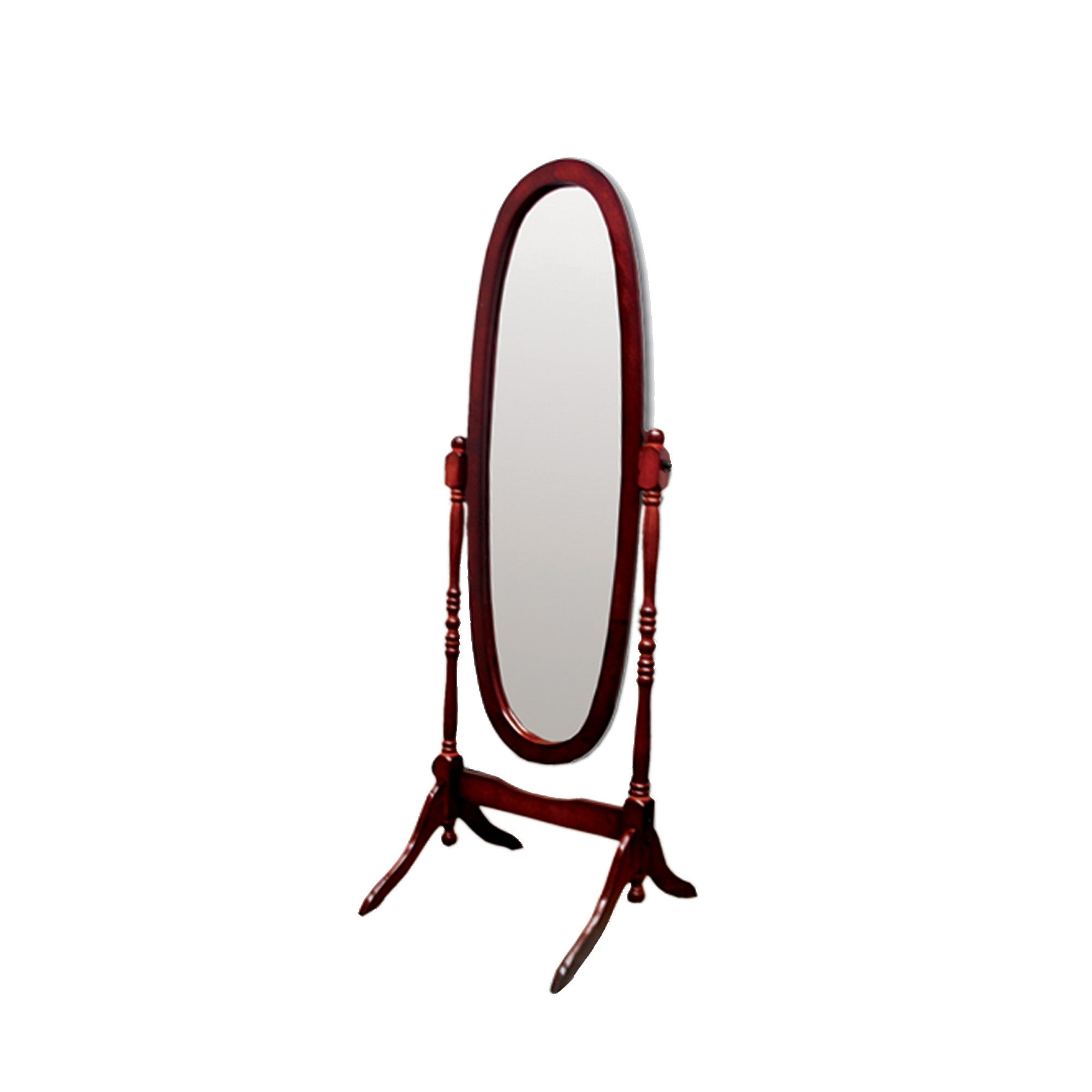 Brown Oval Cheval Standing Mirror | 23