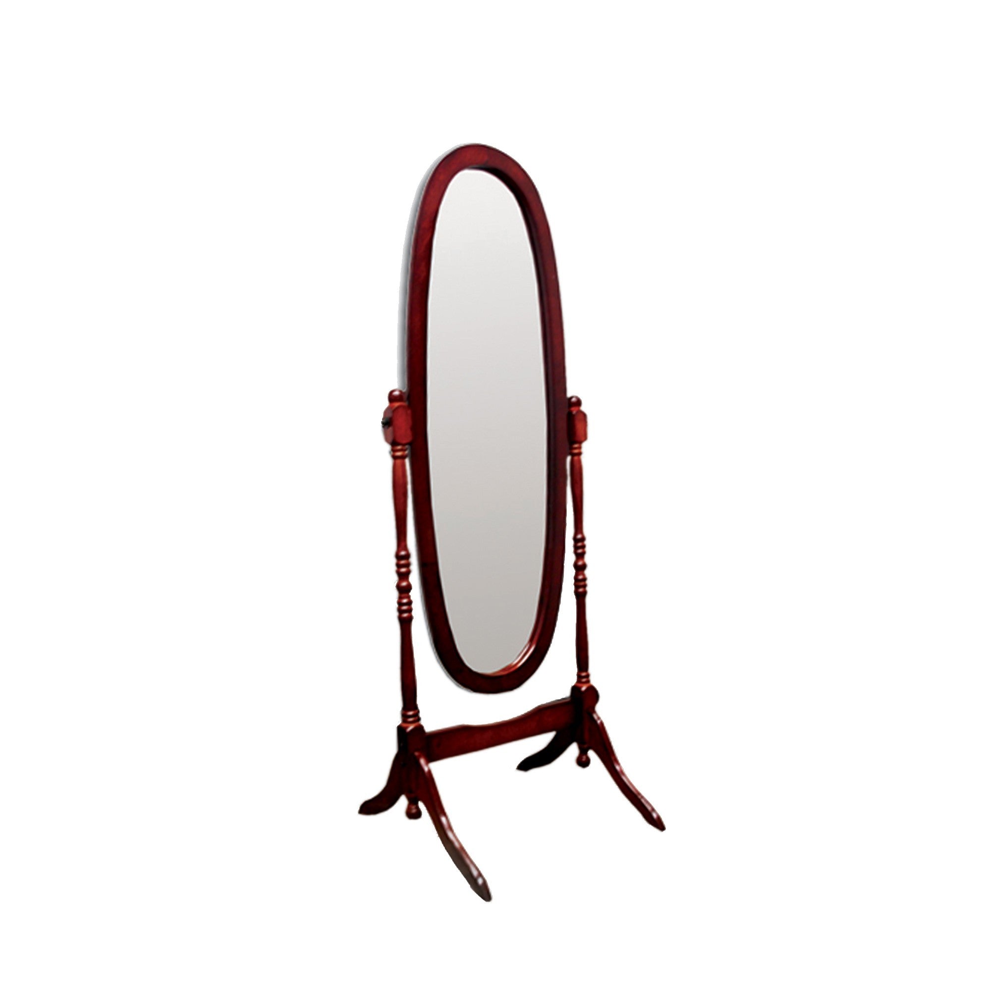 Brown Oval Cheval Standing Mirror | 23