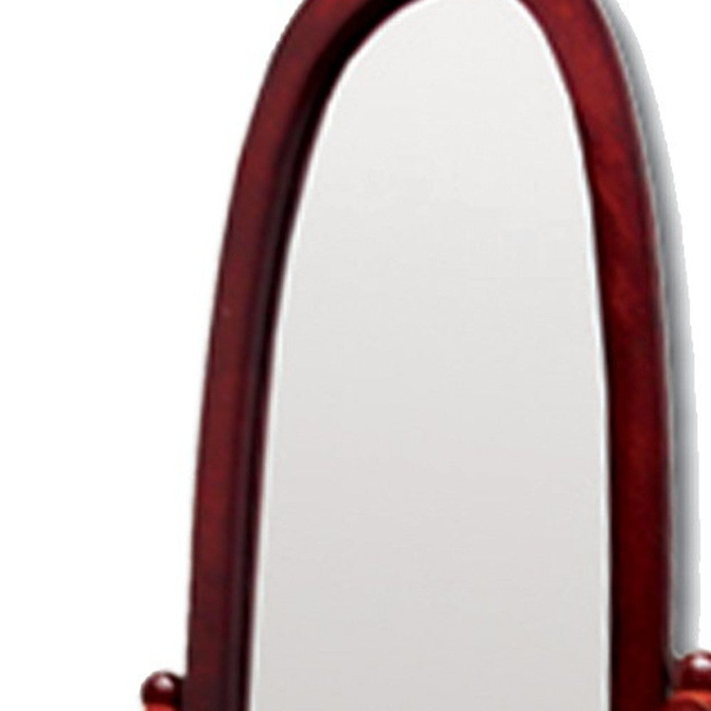 Brown Oval Cheval Standing Mirror | 23