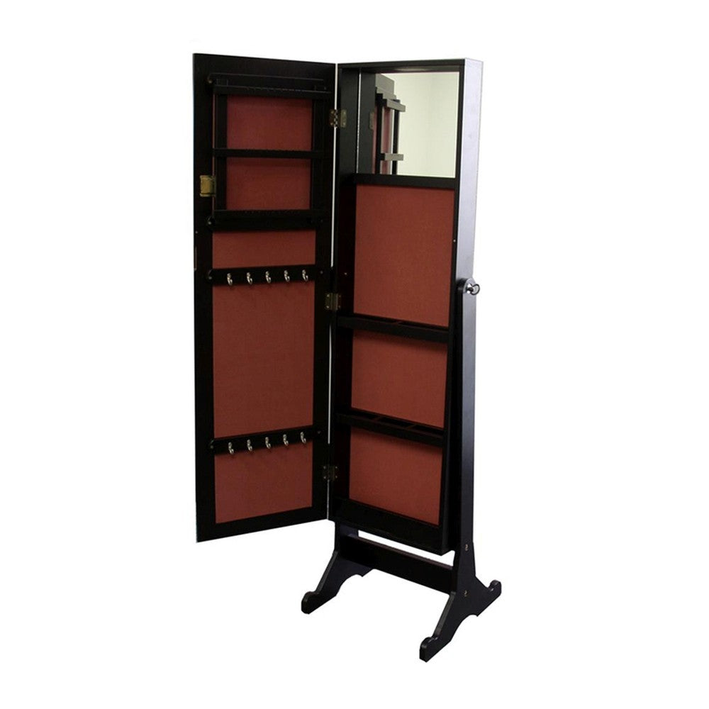 Brown Rectangle Cheval Standing Mirror | 57