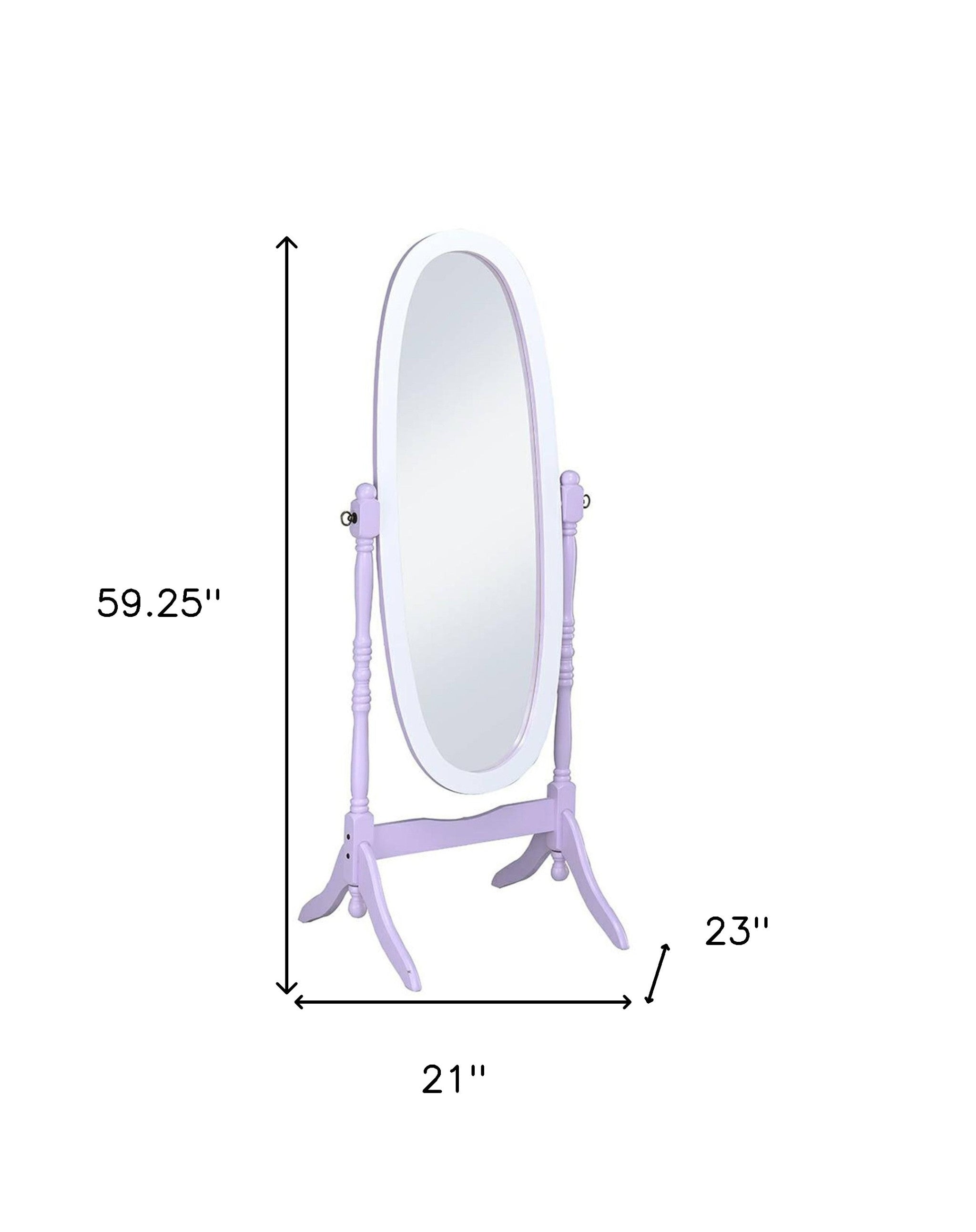 Oval Cheval Standing Solid Wood Mirror | 23