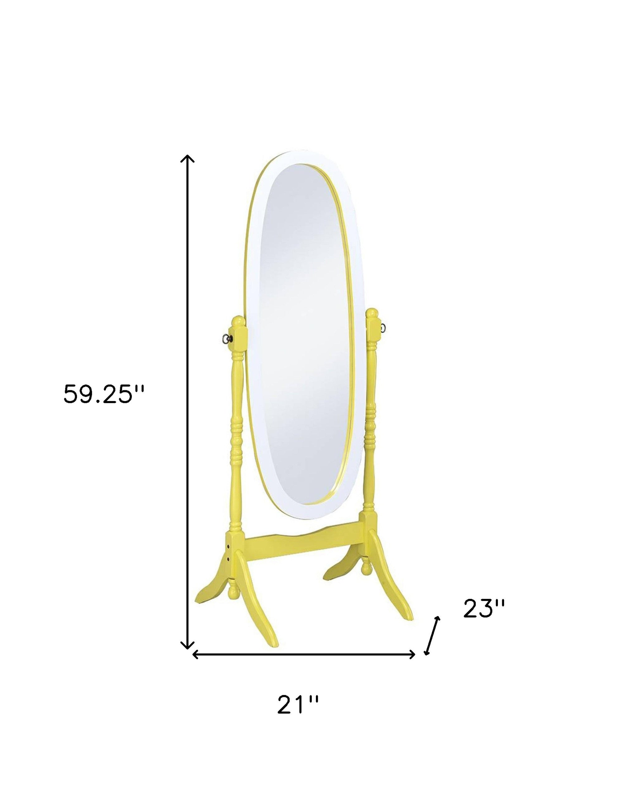 Oval Cheval Standing Solid Wood Mirror | 23