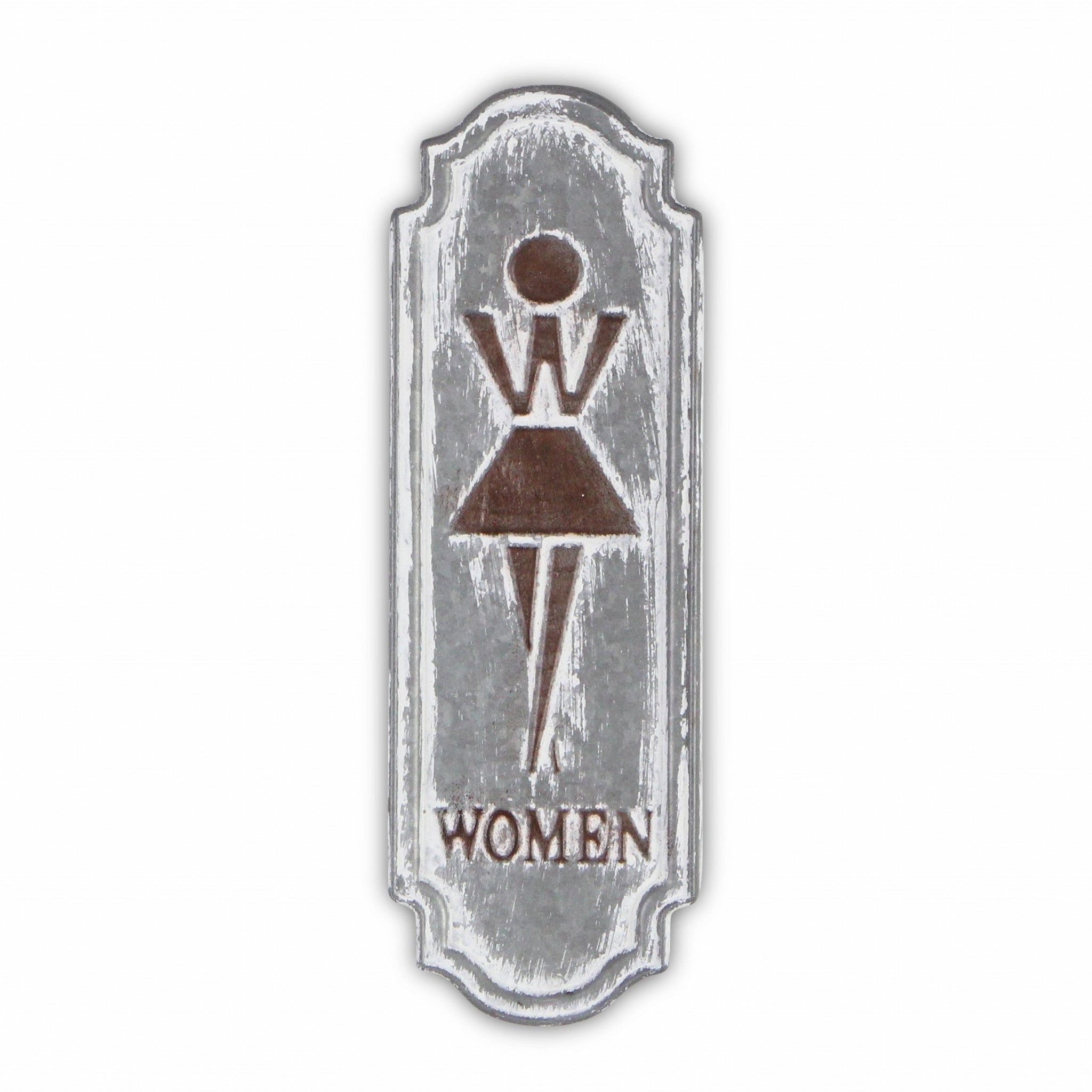 Rustic Gray Metal Womens Room Wall Decor | 4