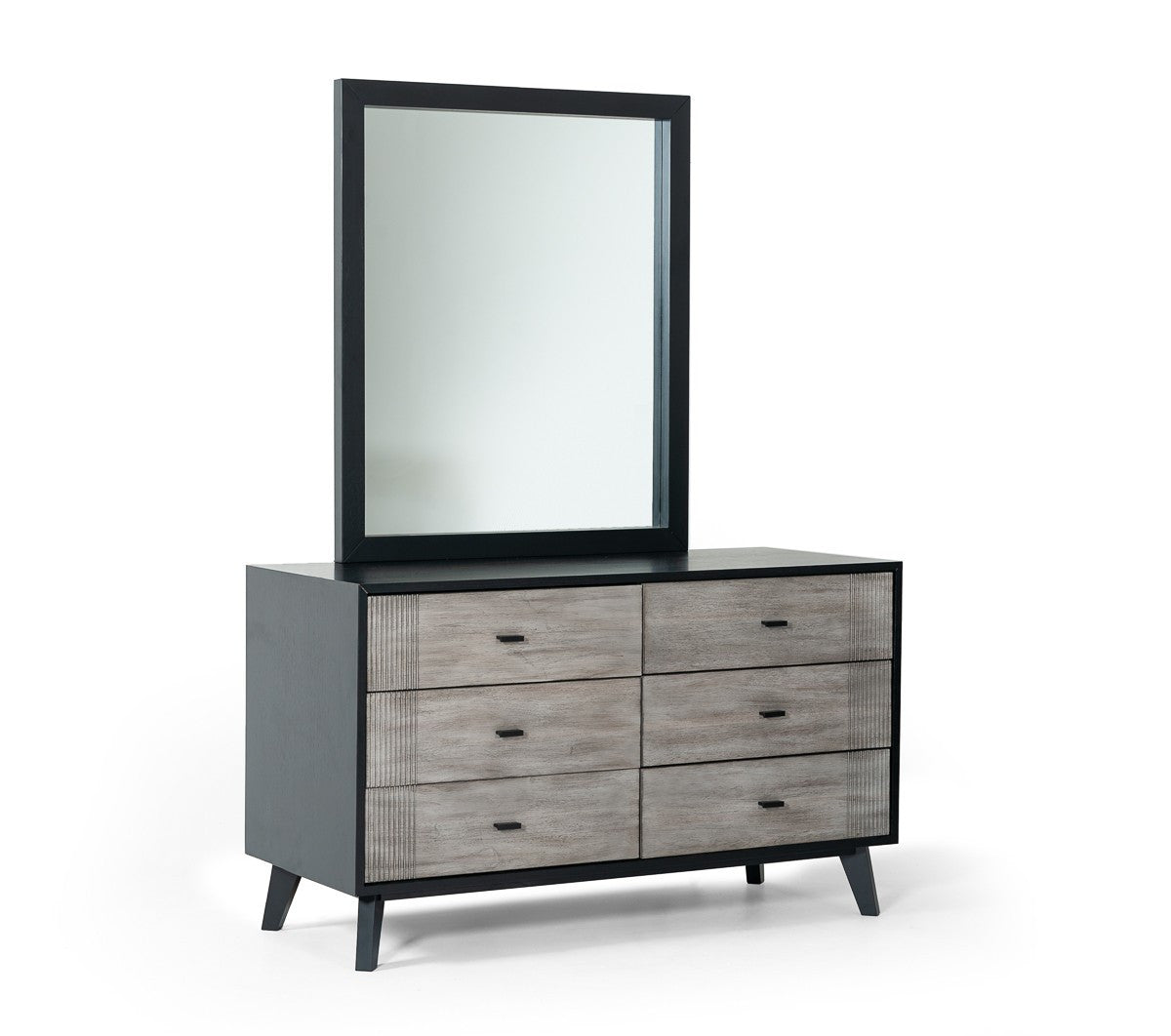 Rectangle A Resser Black Ash Veneer Rectangle Dresser or Wall Mirror | 34