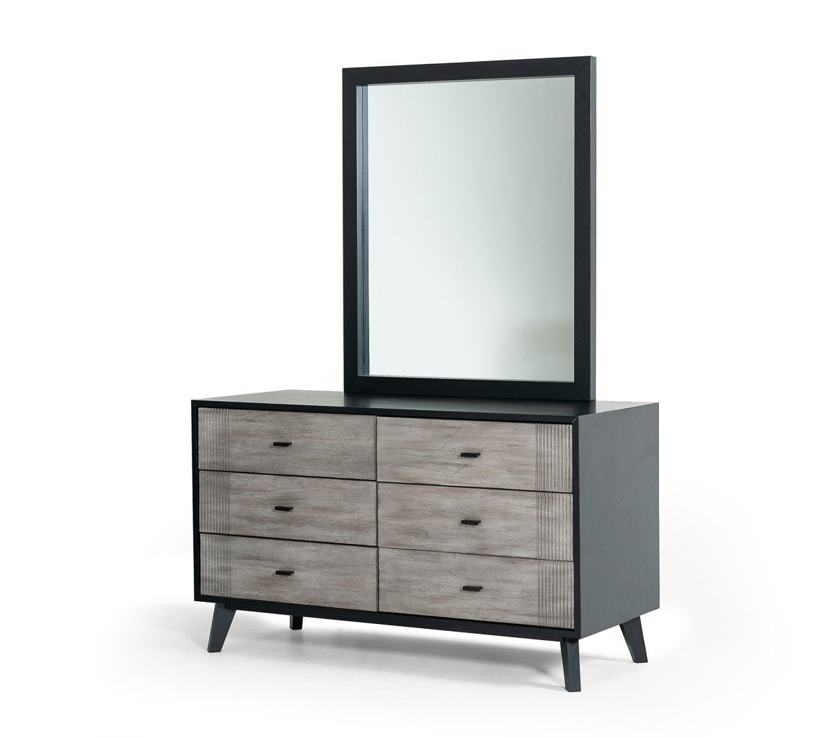 Black Ash Veneer Rectangle Dresser or Wall Mirror | 34