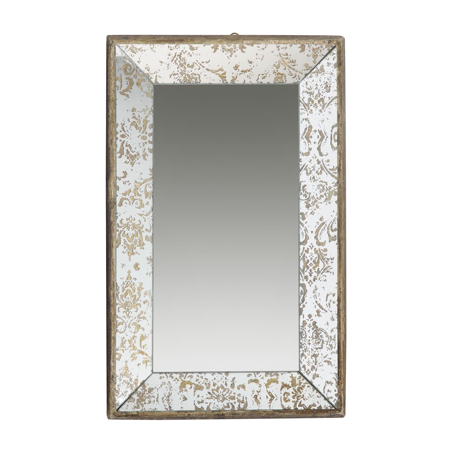 Silver Rectangle Accent Glass Wall Mirror | 12