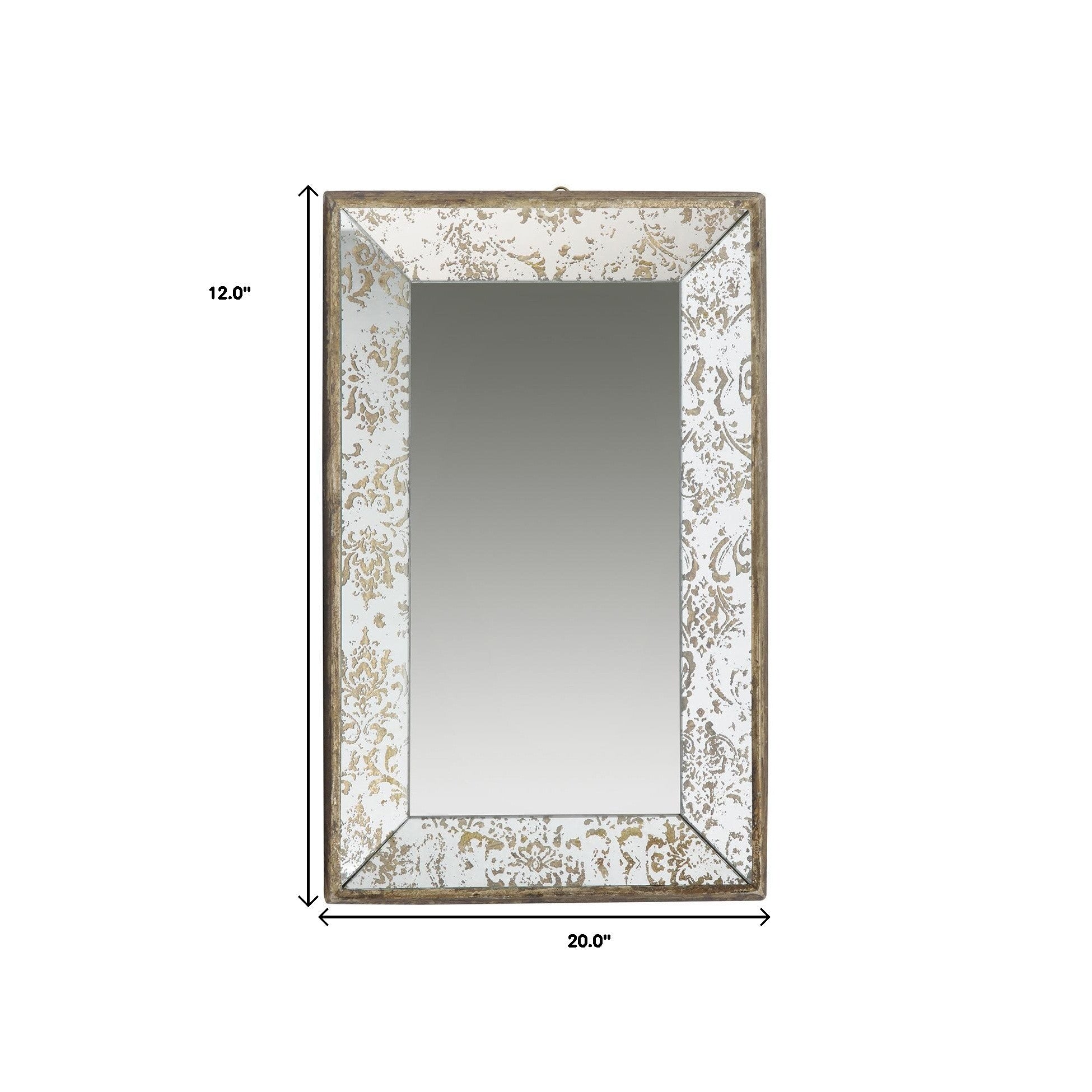 Silver Rectangle Accent Glass Wall Mirror | 12