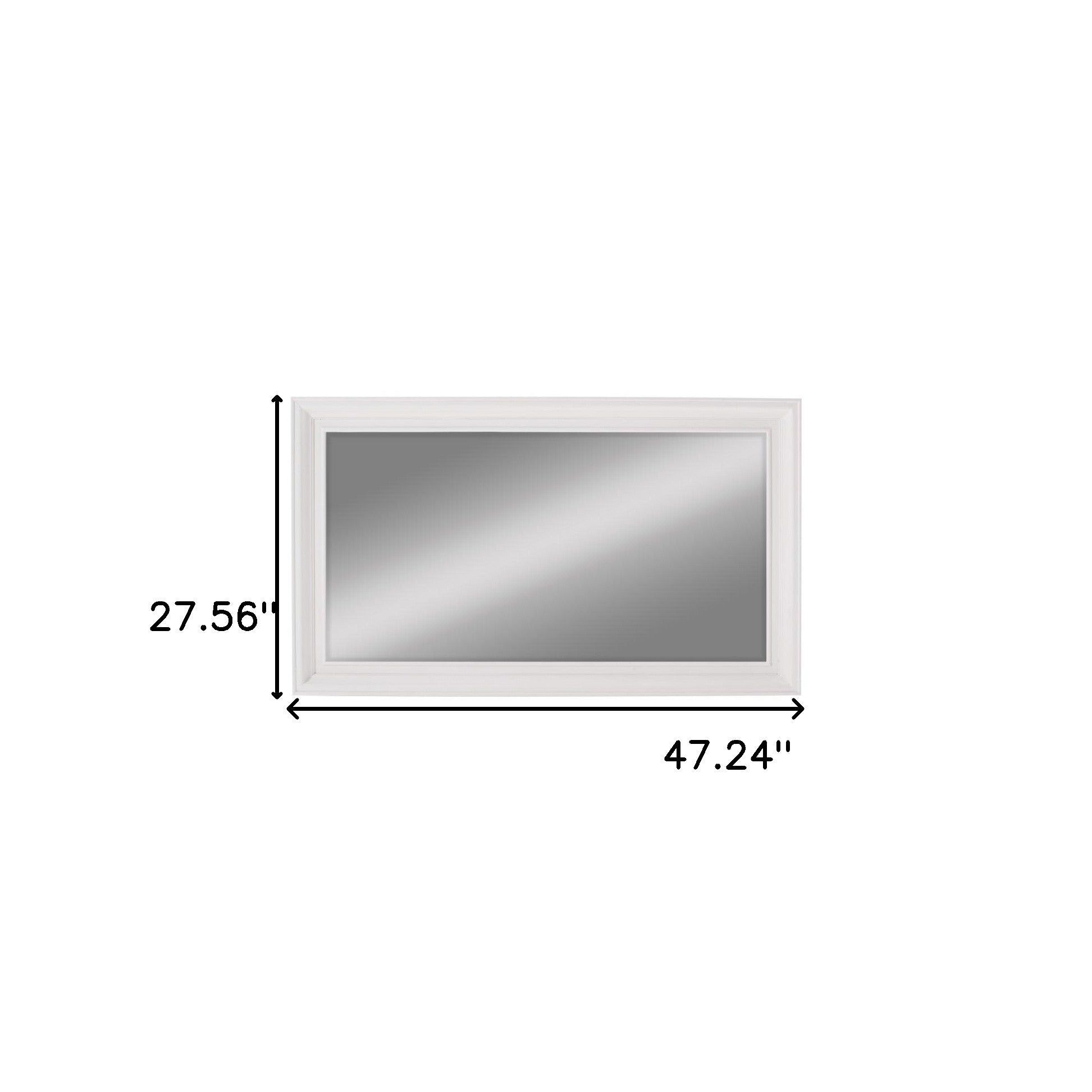 White Rectangle Full Length Hanging Wall Mirror | 27.5