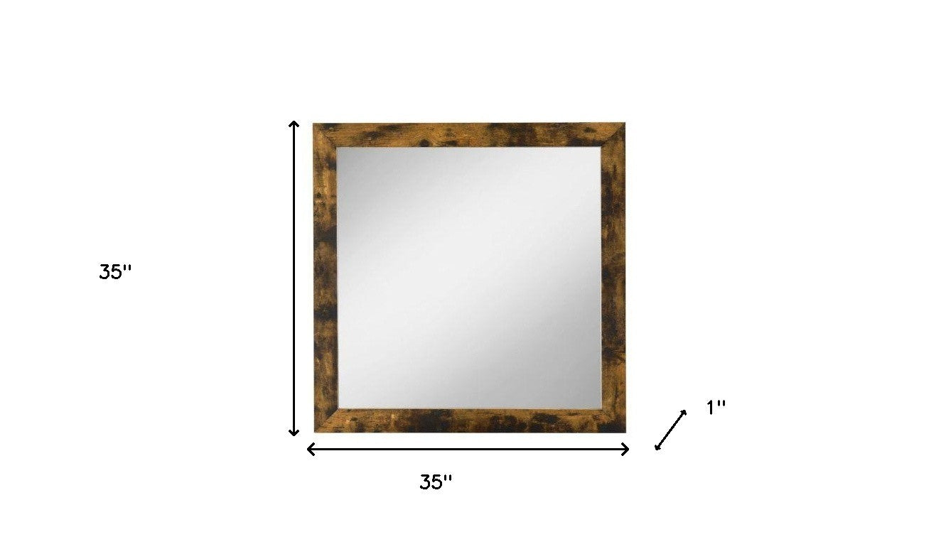 Rustic Oak Rectangle Dresser or Wall Mirror | 35