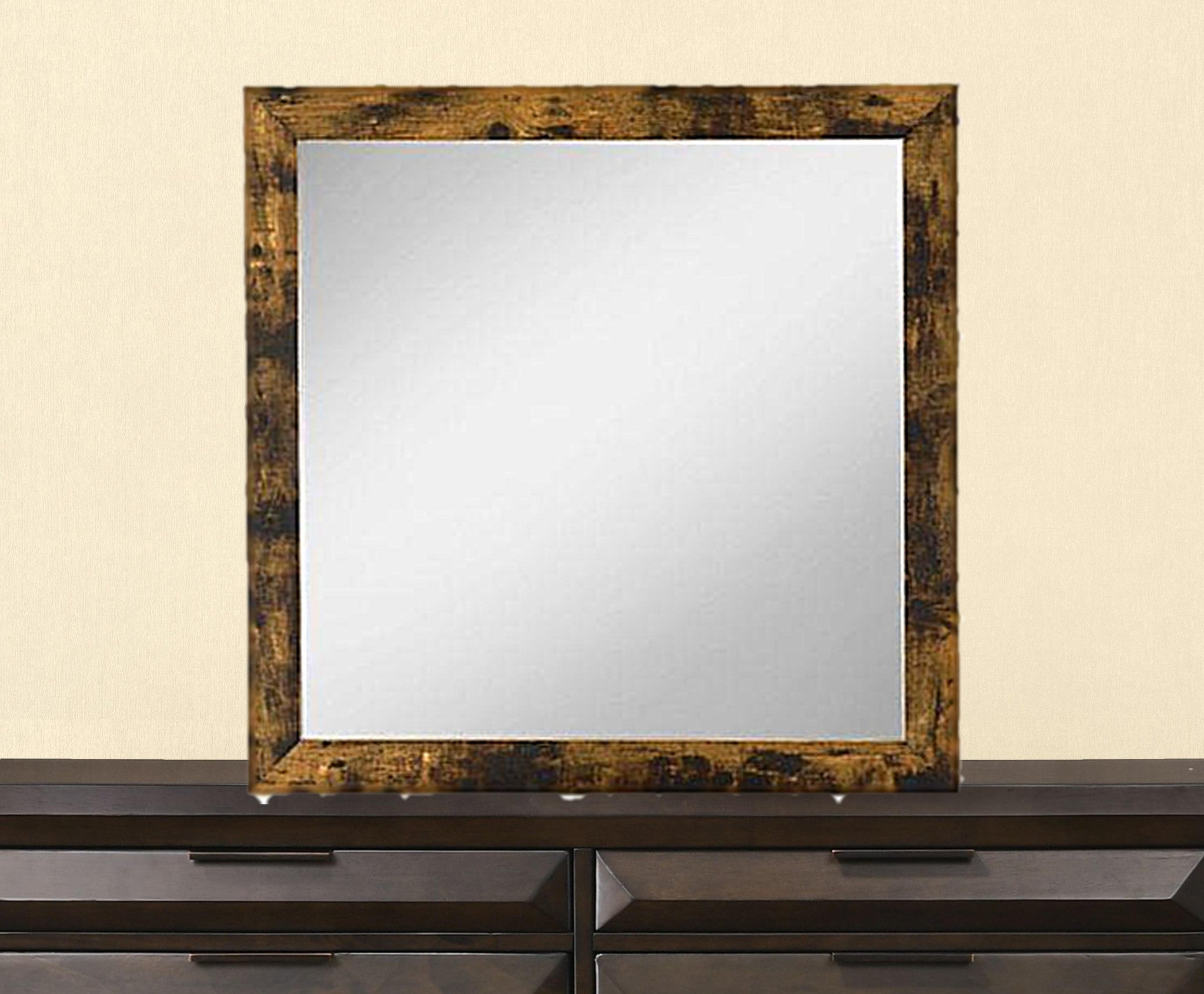 Rustic Oak Rectangle Dresser or Wall Mirror | 35